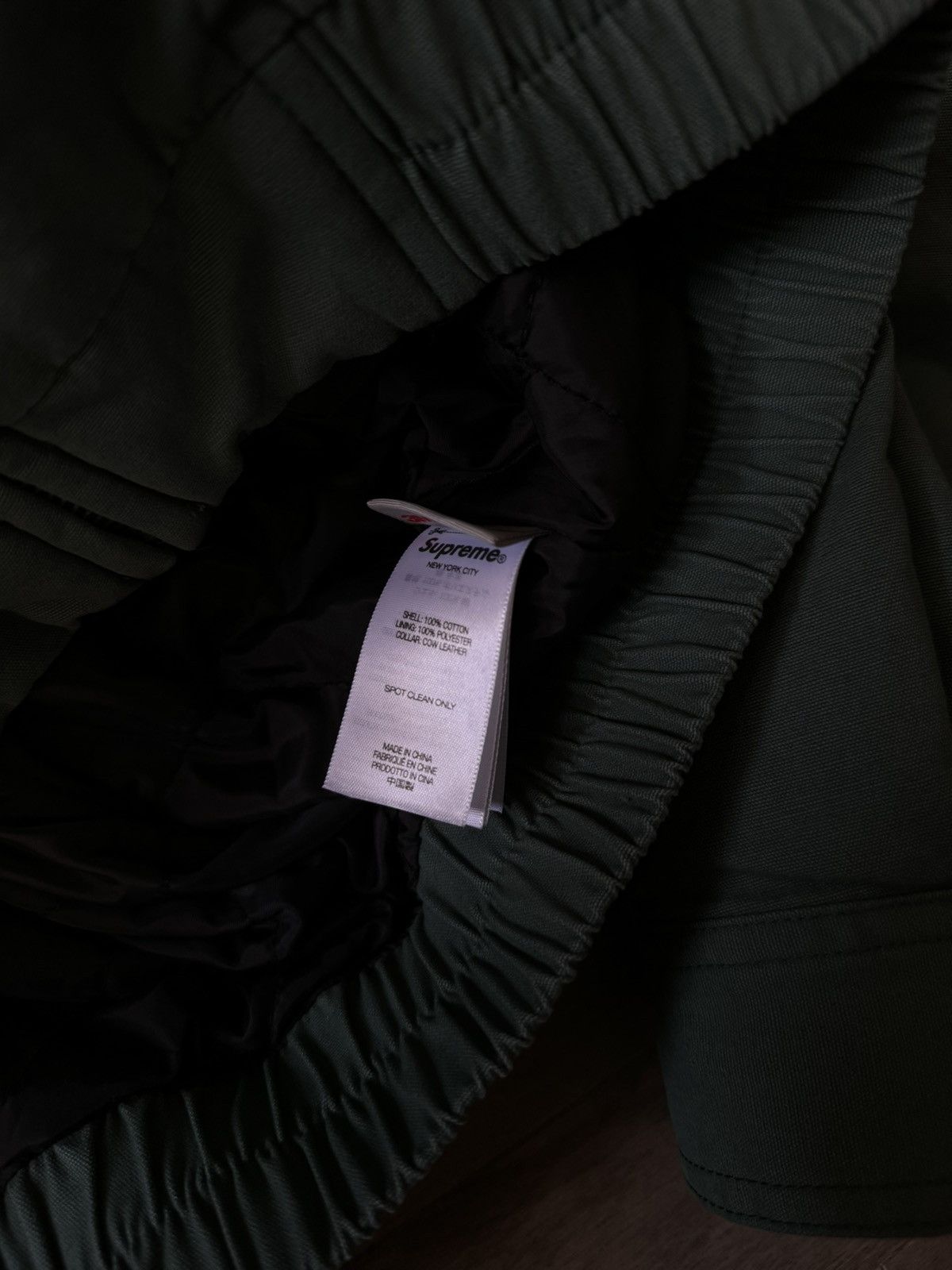 Supreme Leather Collar Utility Jacket - Outerwear