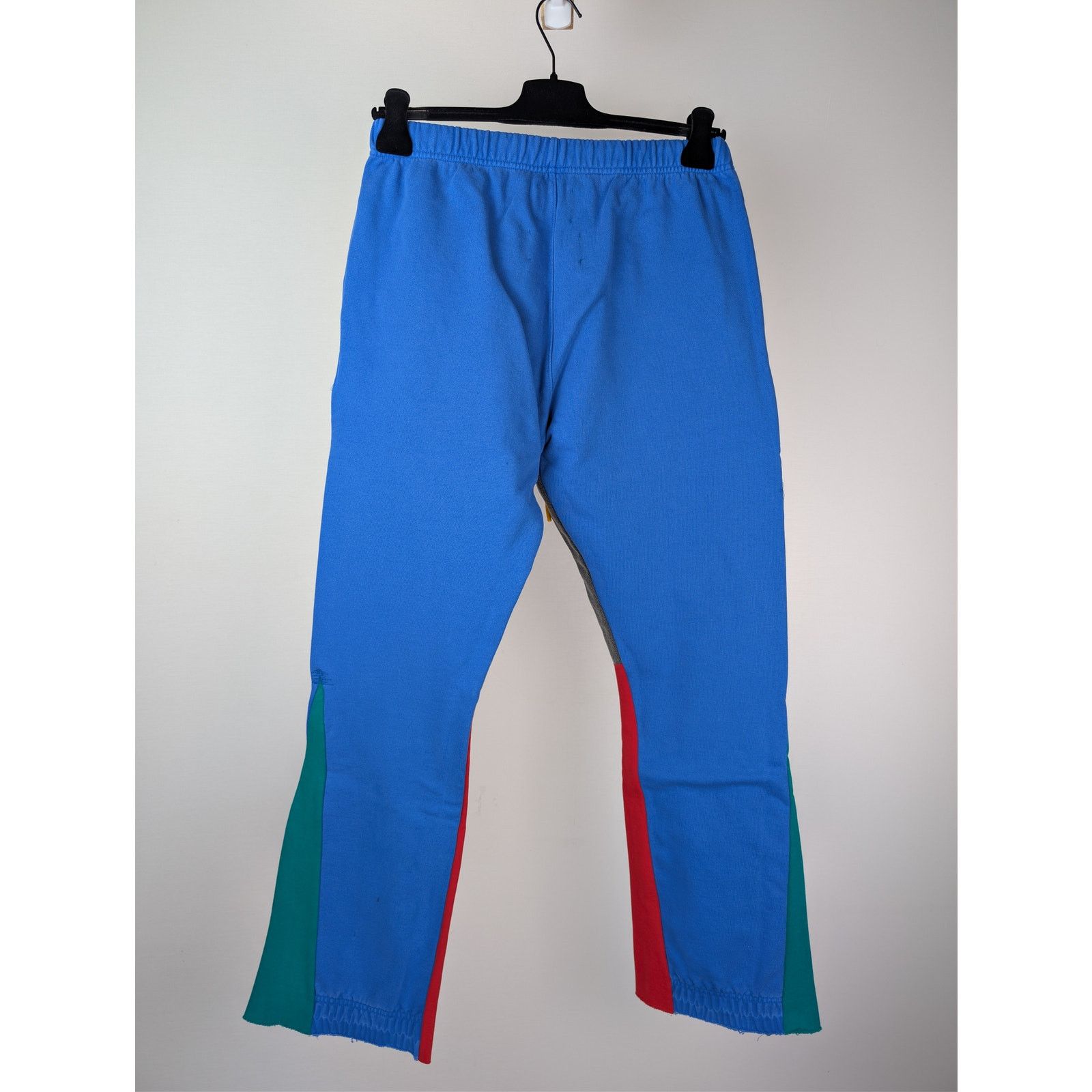 Gallery Dept. o1rshd1 Flared Denim-Panelled Logo-Print Sweatpants in Blue Size US 34 / EU 50 - 12 Thumbnail