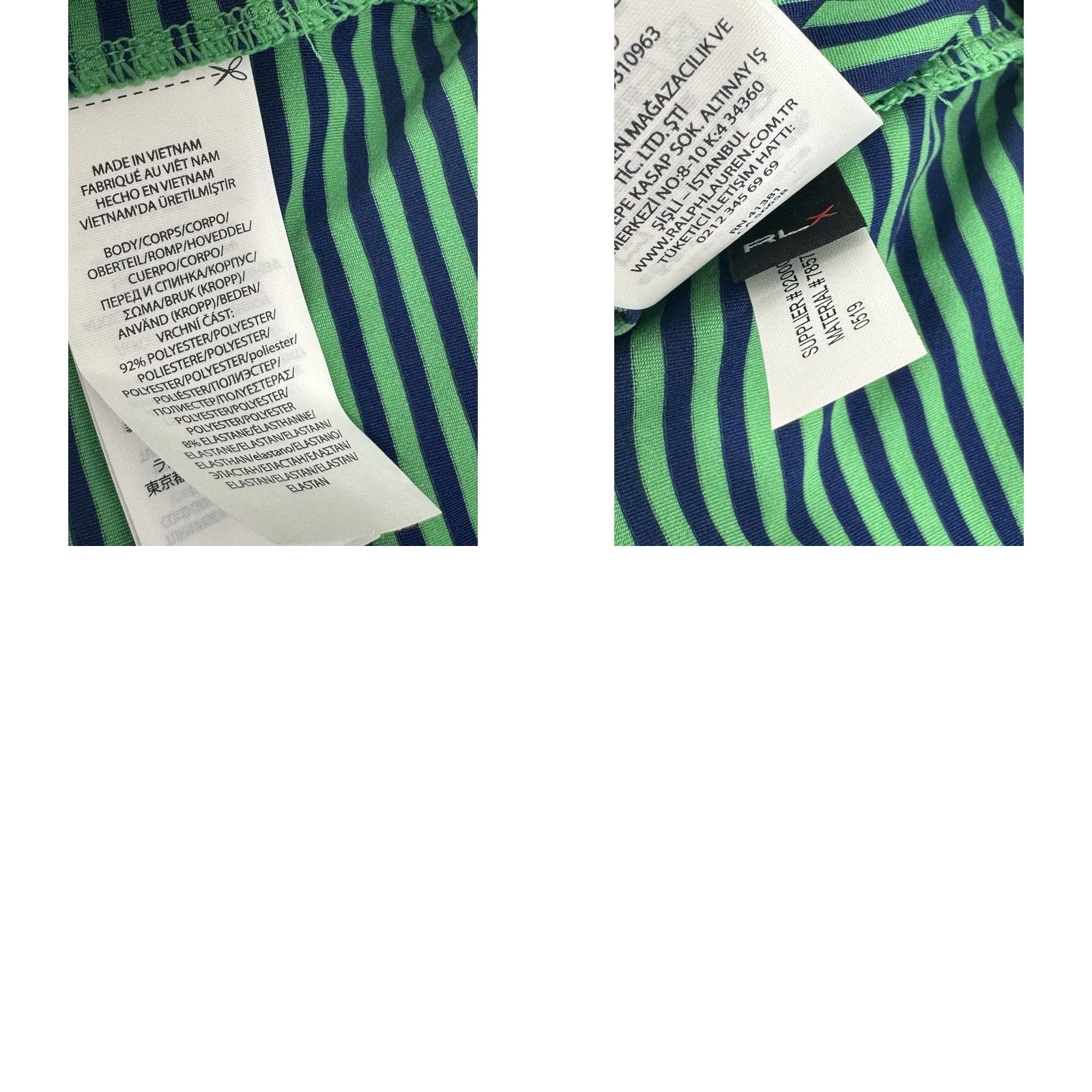 Ralph Lauren Ralph Lauren Polo Golf Shirt Striped UV / Wicking L - RLX RALPH LAUREN - NEW with TAGS - Men’s Polo Shirt Blue / Green Size US L / EU 52-54 / 3 - 8 Thumbnail