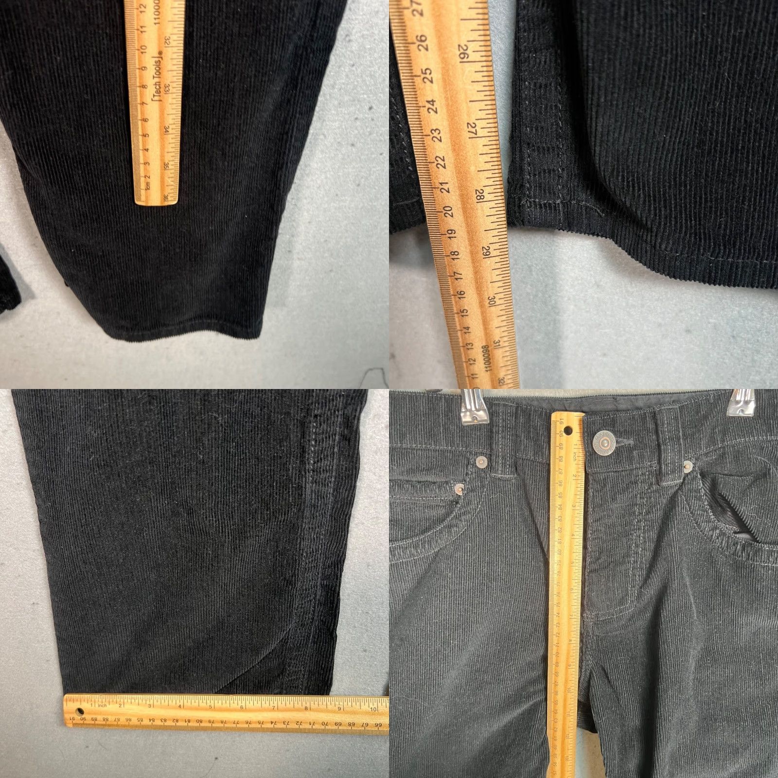 Madison VINTAGE Madison Black Denim Jeans 32 x 32 100% Cotton Straight-Leg Mens Size US 32 / EU 48 - 8 Thumbnail