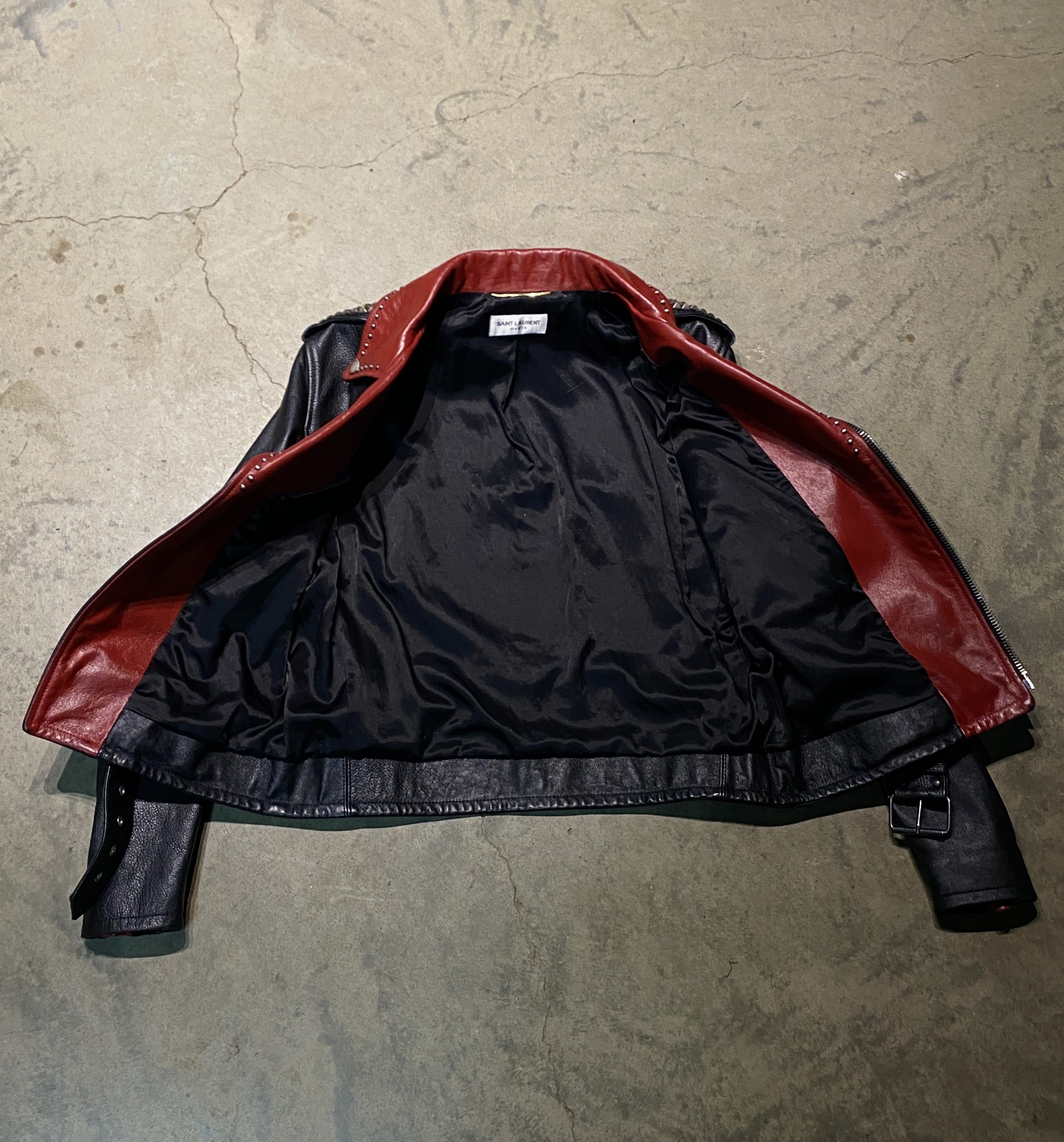Saint Laurent Paris SLP SS16 "Surfsound" Degradé Sunset L17 Leather Jacket Size XS / US 0-2 / IT 36-38 - 22 Thumbnail