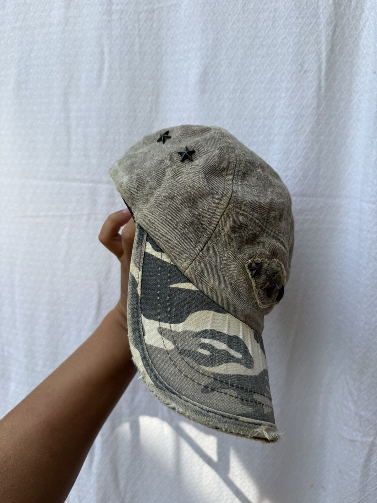 Hysteric Glamour Distressed camo style studs hats Size ONE SIZE - 4 Thumbnail
