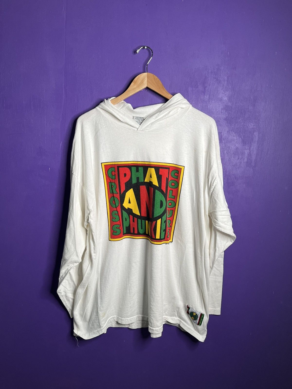 Cross Colours × Vintage Vintage 90s Cross Colours Phat and phunkie hoodie shirt Size US XXL / EU 58 / 5 - 1 Thumbnail