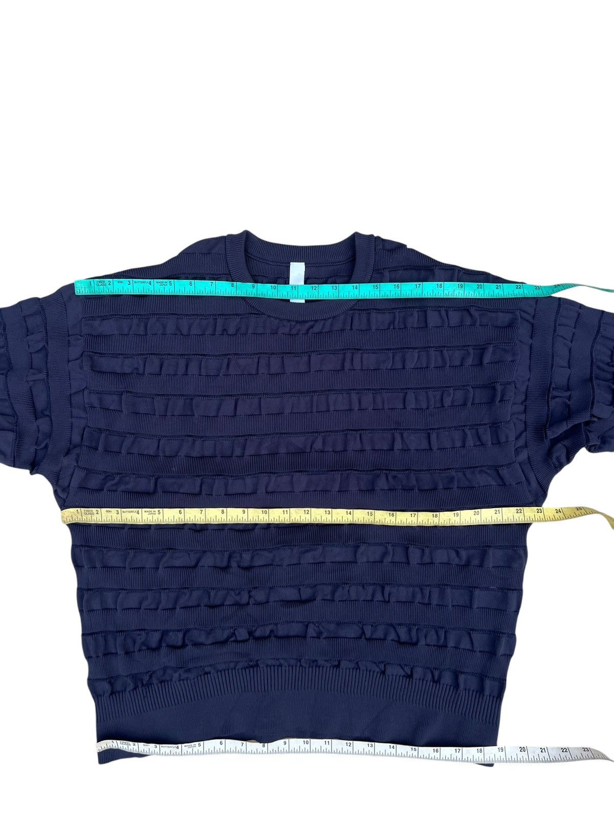 CFCL CFCL Made in Japan Navy Blue Facade Knitwear Sweater Size US L / EU 52-54 / 3 - 4 Thumbnail