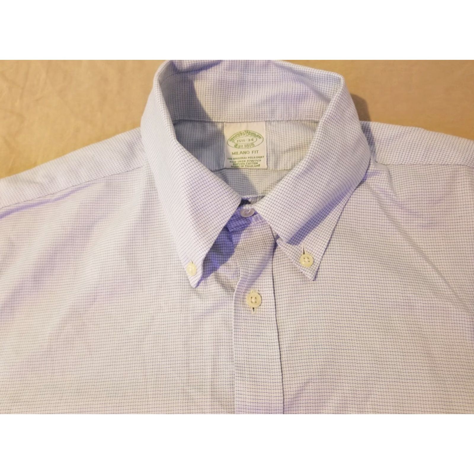 Brooks Brothers VINTAGE? Brooks Brothers Dress Shirt 15.5 34 Blue Button Cotton 15.5 Shirt Mens Classic Buttons Mens Size 42R - 2 Thumbnail