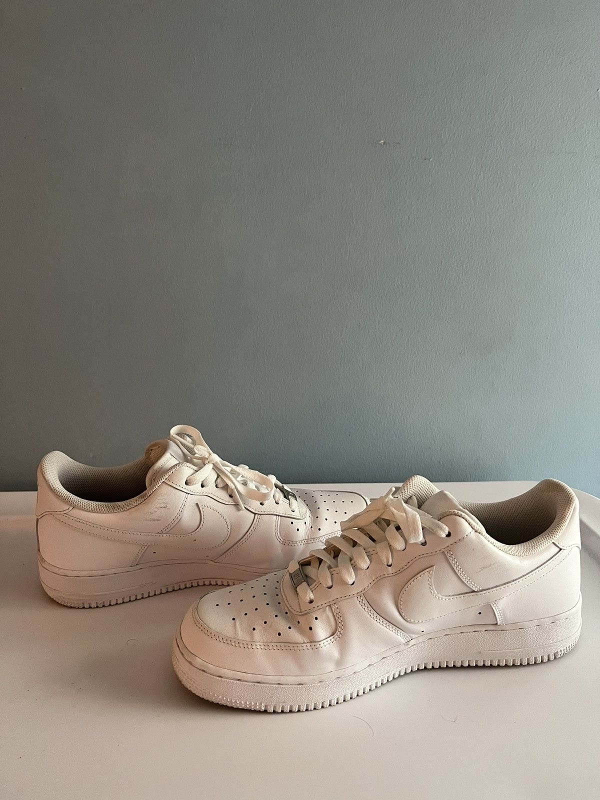 Nike × Vintage Nike Air Force 1 (white/white) Size US 11 / EU 44 - 2 Thumbnail