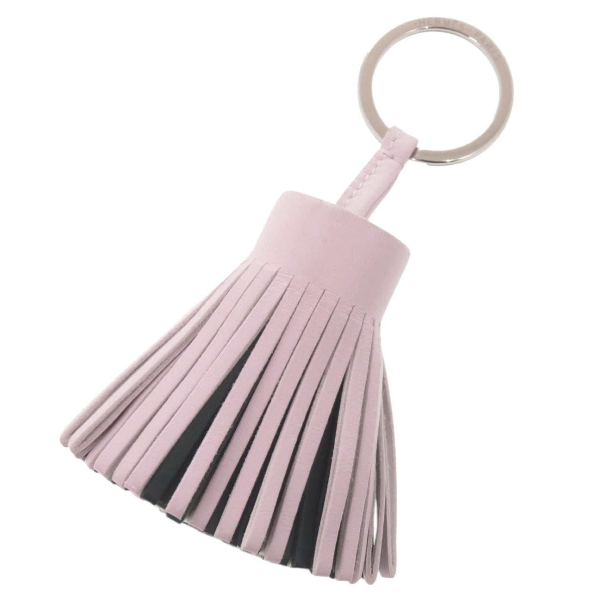Hermes Like new Hermès Carmen Anjo Miro bag charm with fringe, mauve pale, Vert Cypress, Fizz, U stamp (2022 model), keychain, 0103HERMES Size ONE SIZE - 1 Thumbnail
