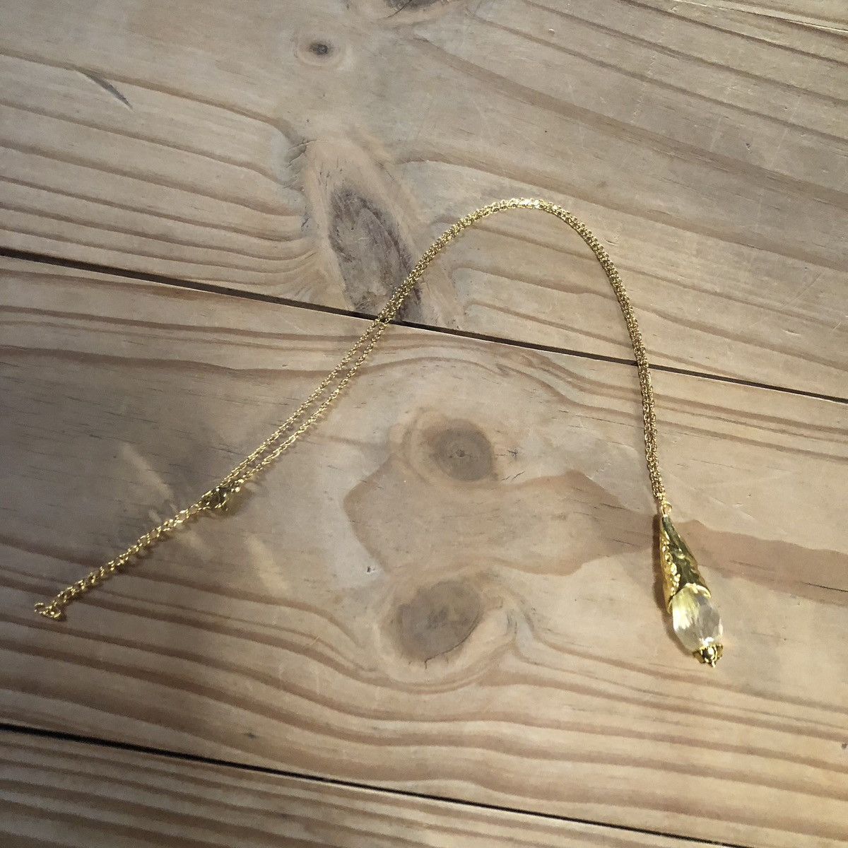 Handmade Handcrafted vintage gold cap aurora borealis necklace Size ONE SIZE - 5 Thumbnail