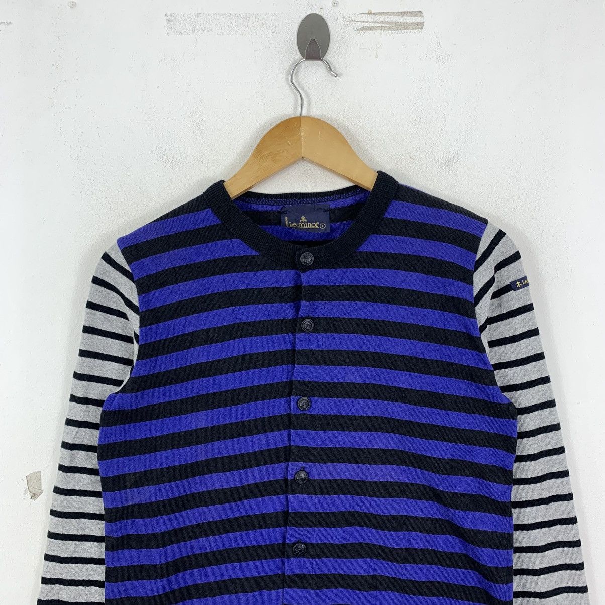 Vintage Vintage LE MINOR PARIS Made in France Stripes Tshirt Size S / US 4 / IT 40 - 2 Thumbnail