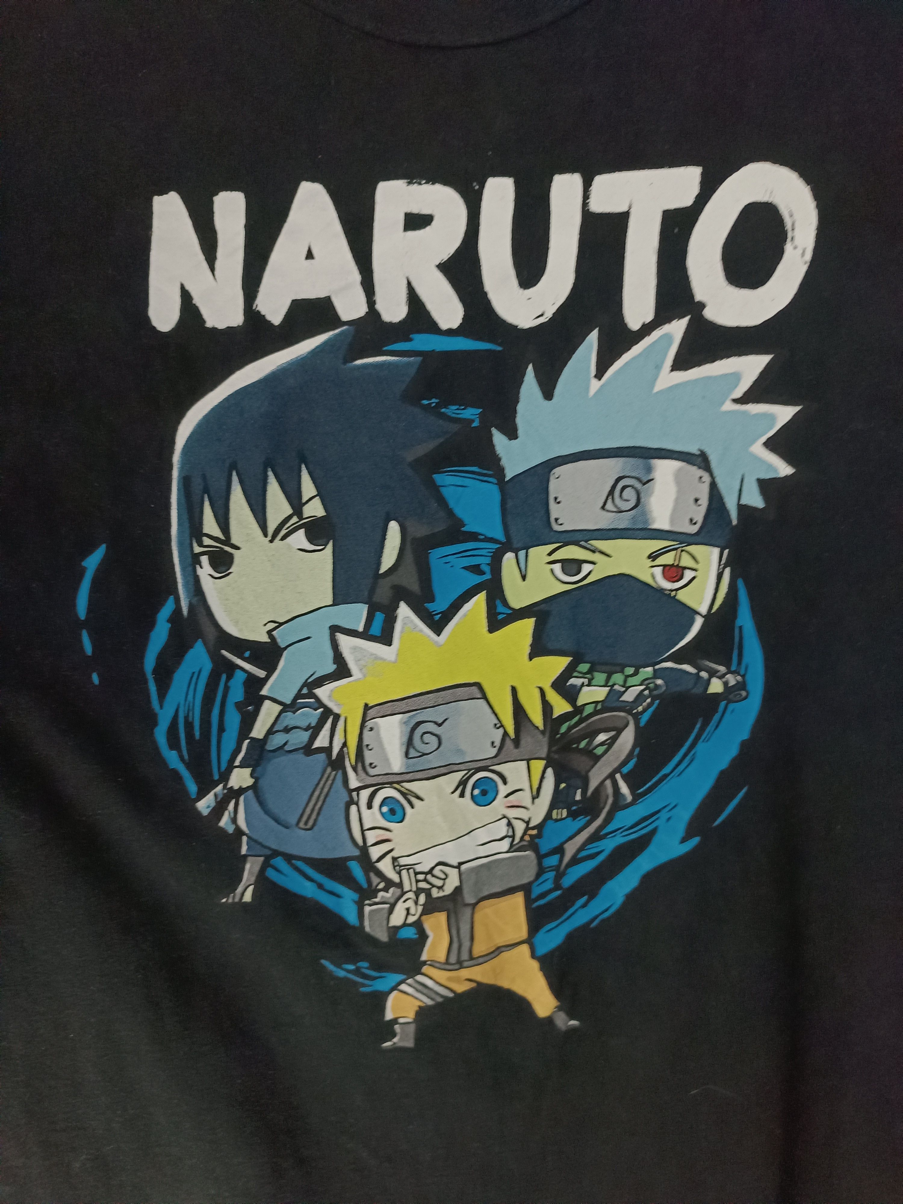 Anime VINTAGE NARUTO KAKASHI SASUKE LINEUP TEE bleach one piece Size US M / EU 48-50 / 2 - 9 Thumbnail