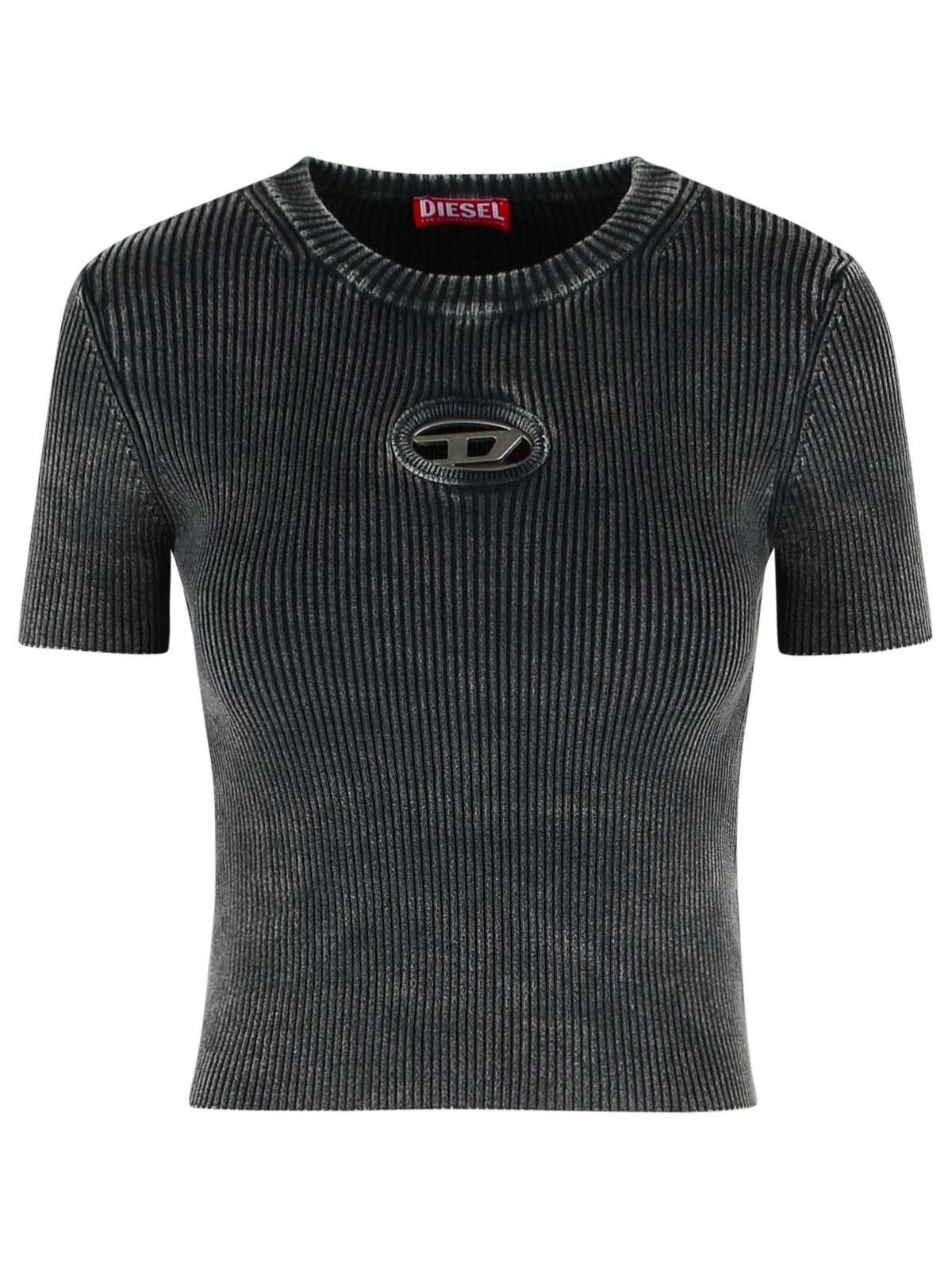 DIESEL 'M-Anchor' Black Cotton T-Shirt