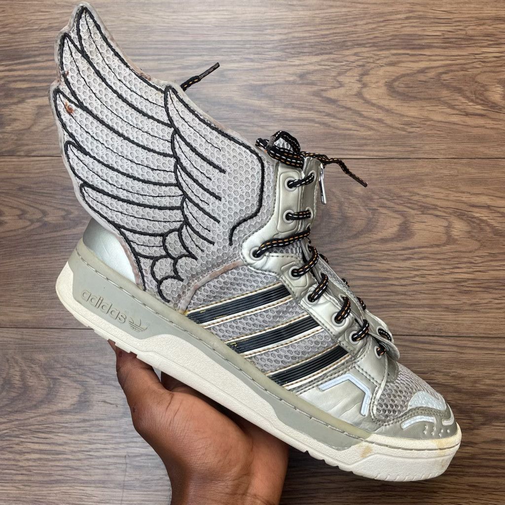 Adidas × Jeremy Scott Adidas x Jeremy Scott Wings 2.0 'Metallic Silver’ Size US 10.5 / EU 43-44 - 5 Thumbnail