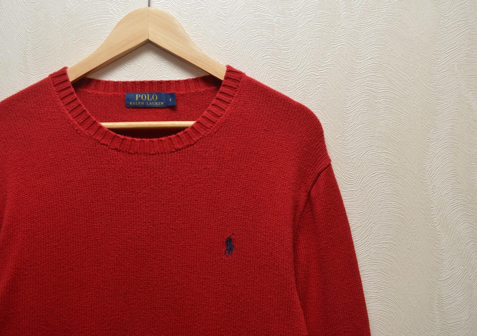 Polo Ralph Lauren Polo Ralph Lauren Knit Red Sweater Size S P2P 21'6" Size US S / EU 44-46 / 1 - 3 Thumbnail