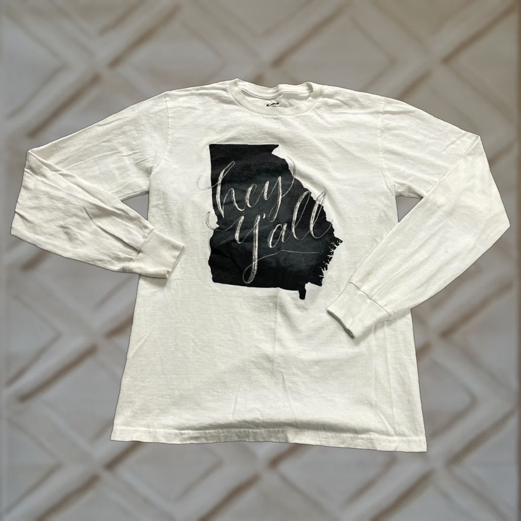 Soffe Soffe Graphic Tee Unisex Adult Small White Long Sleeve Crew Neck T-Shirt Casual Size S / US 4 / IT 40 - 1 Thumbnail