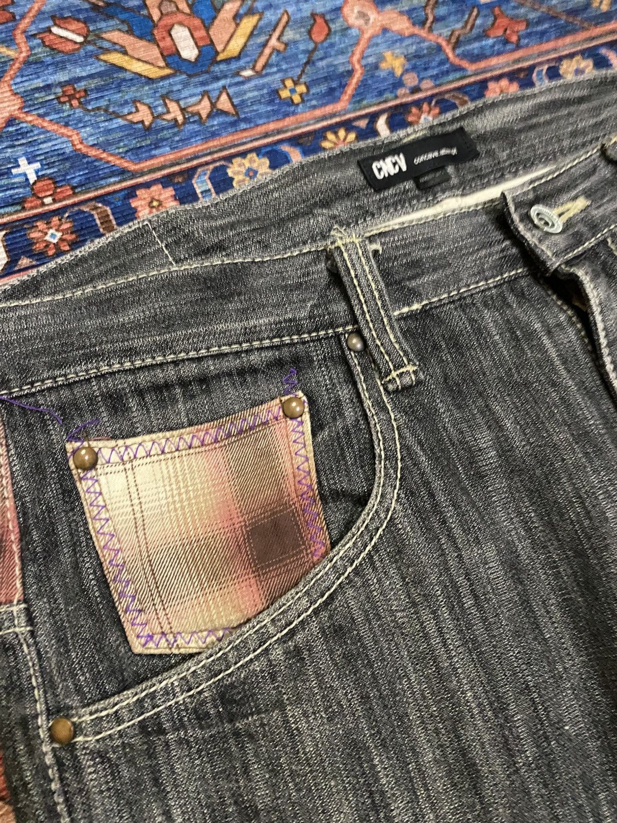 Japanese Brand Concave Attempt Nice Design Denim Jeans Size US 44 / EU 60 - 5 Thumbnail