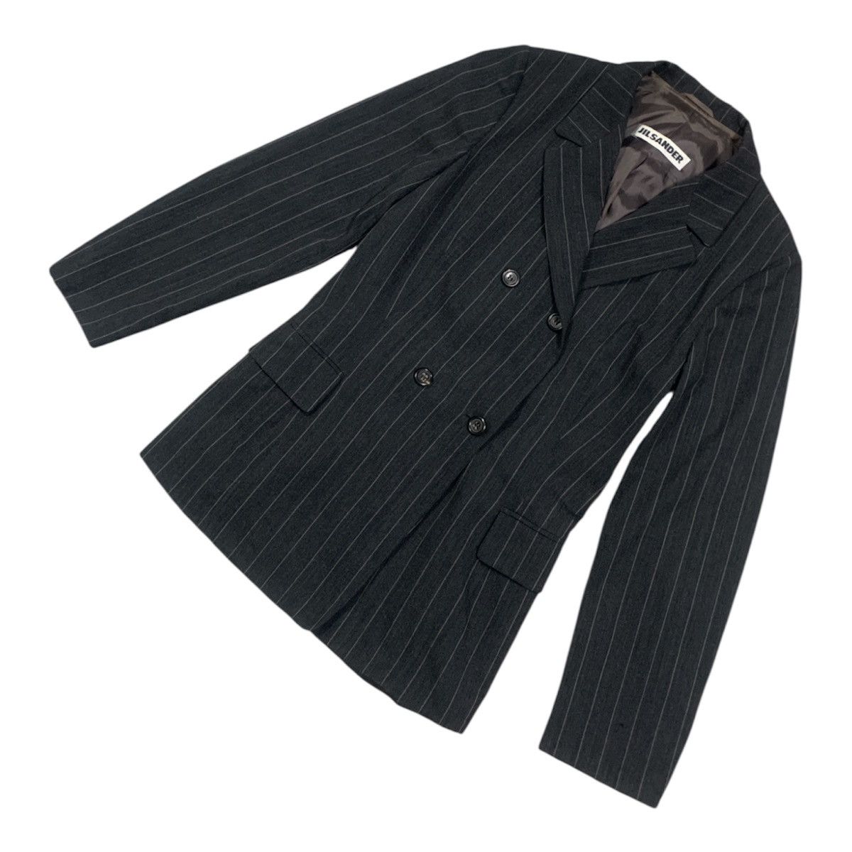 Jil Sander Vtg Jil Sander Pinstripe Double Breast Wool Blazer Size XS / US 0-2 / IT 36-38 - 4 Thumbnail
