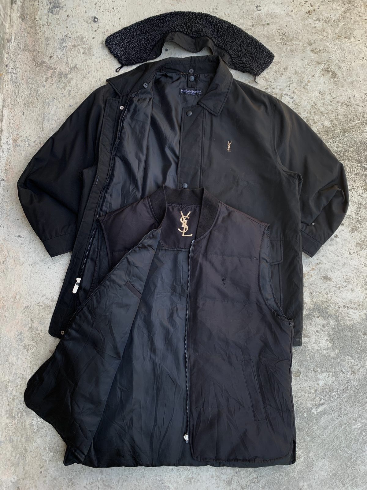 Vintage × Yves Saint Laurent Double Layered Coat Jacket Size US M / EU 48-50 / 2 - 1 Thumbnail