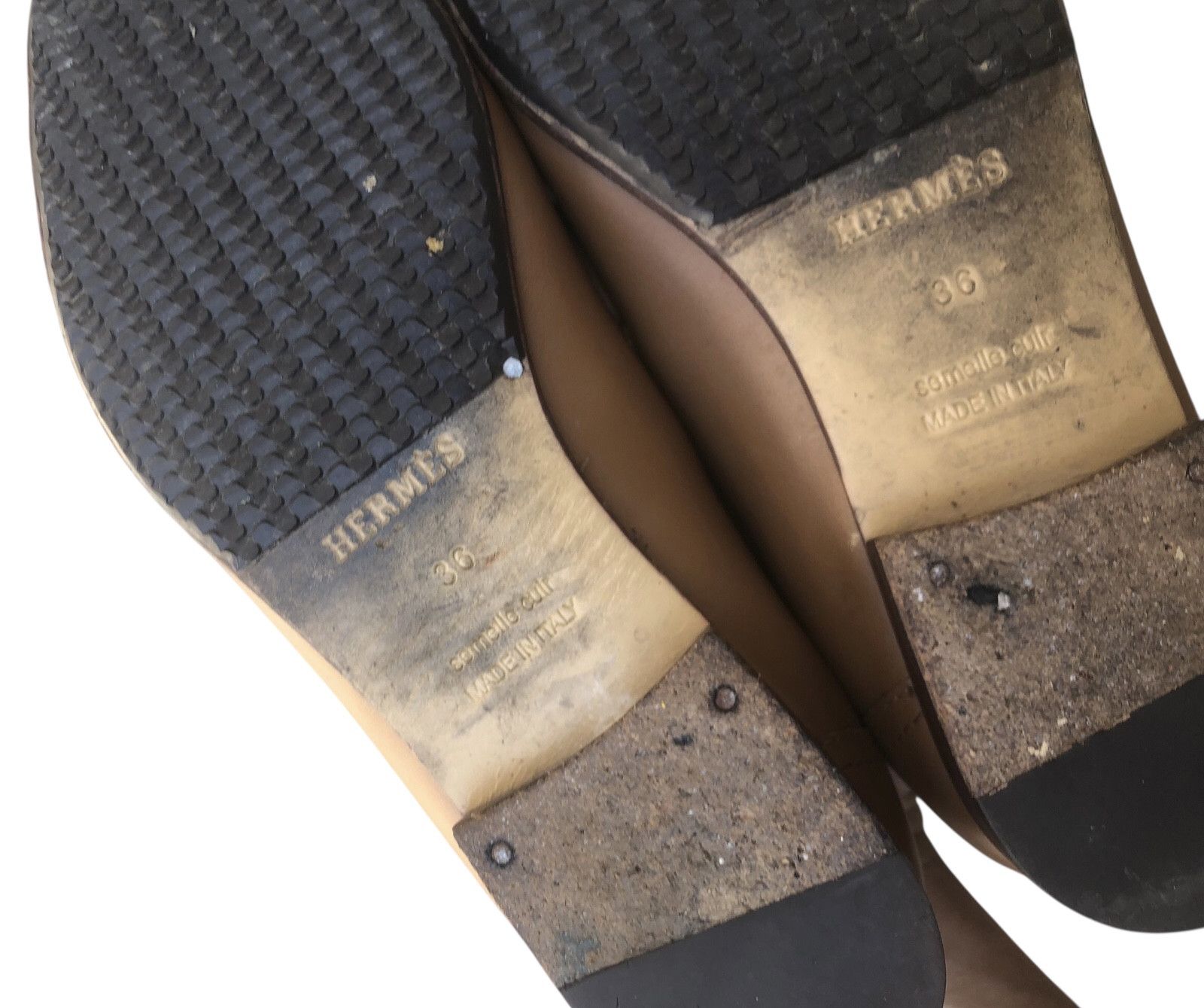 Hermes 🔥HERMES Goatskin Womens Royal Loafers 36 Naturel Size US 6 / IT 36 - 8 Thumbnail