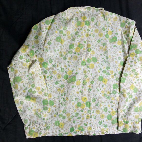Vintage Vintage 70s Permanent Press Floral Button Shirt Size L / US 10 / IT 46 - 4 Thumbnail