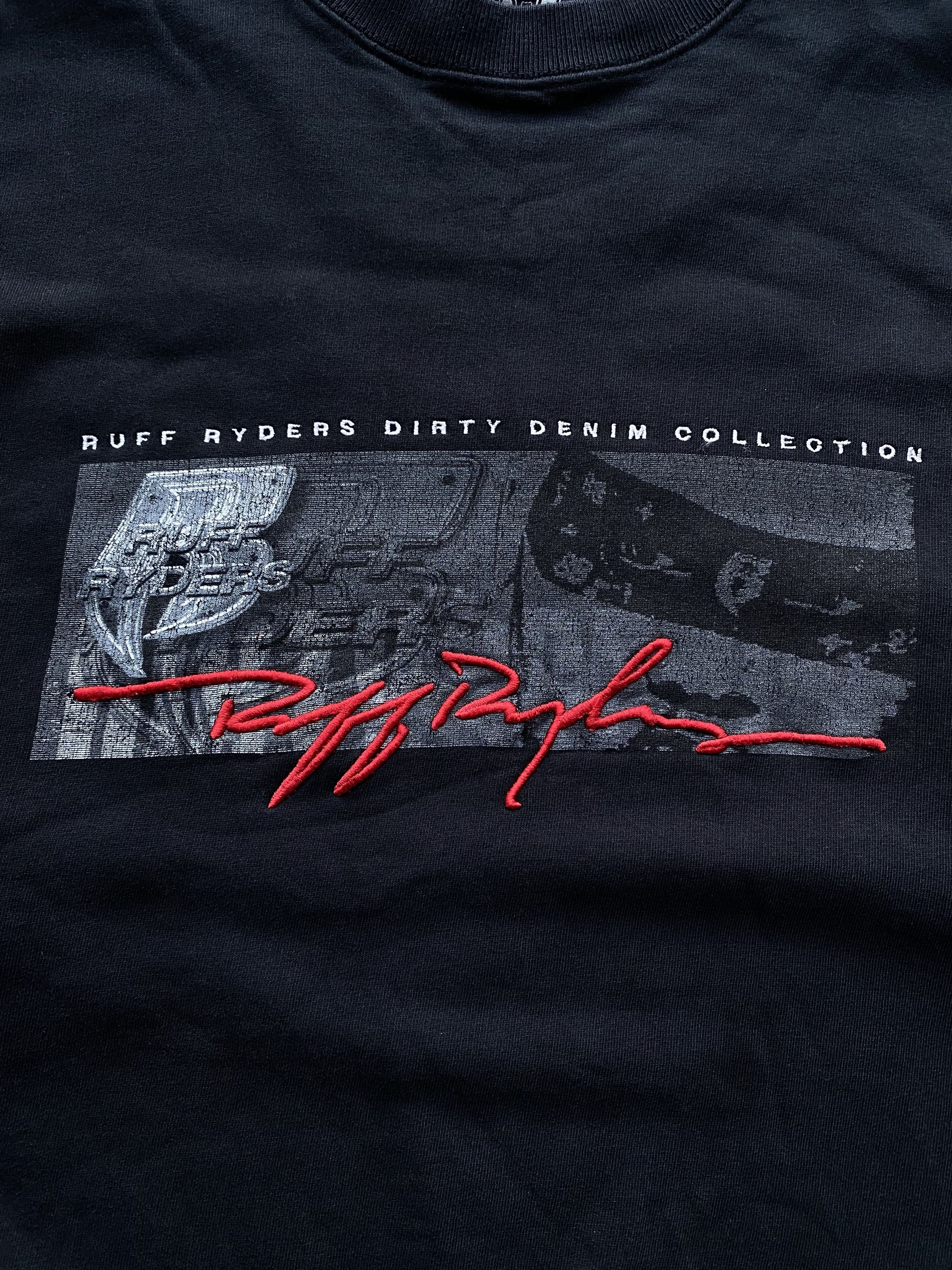 Rap Tees × Ruff Ryders Ruff Ryders Dirty Denim 2000 Sweatshirt Size US XL / EU 56 / 4 - 8 Thumbnail