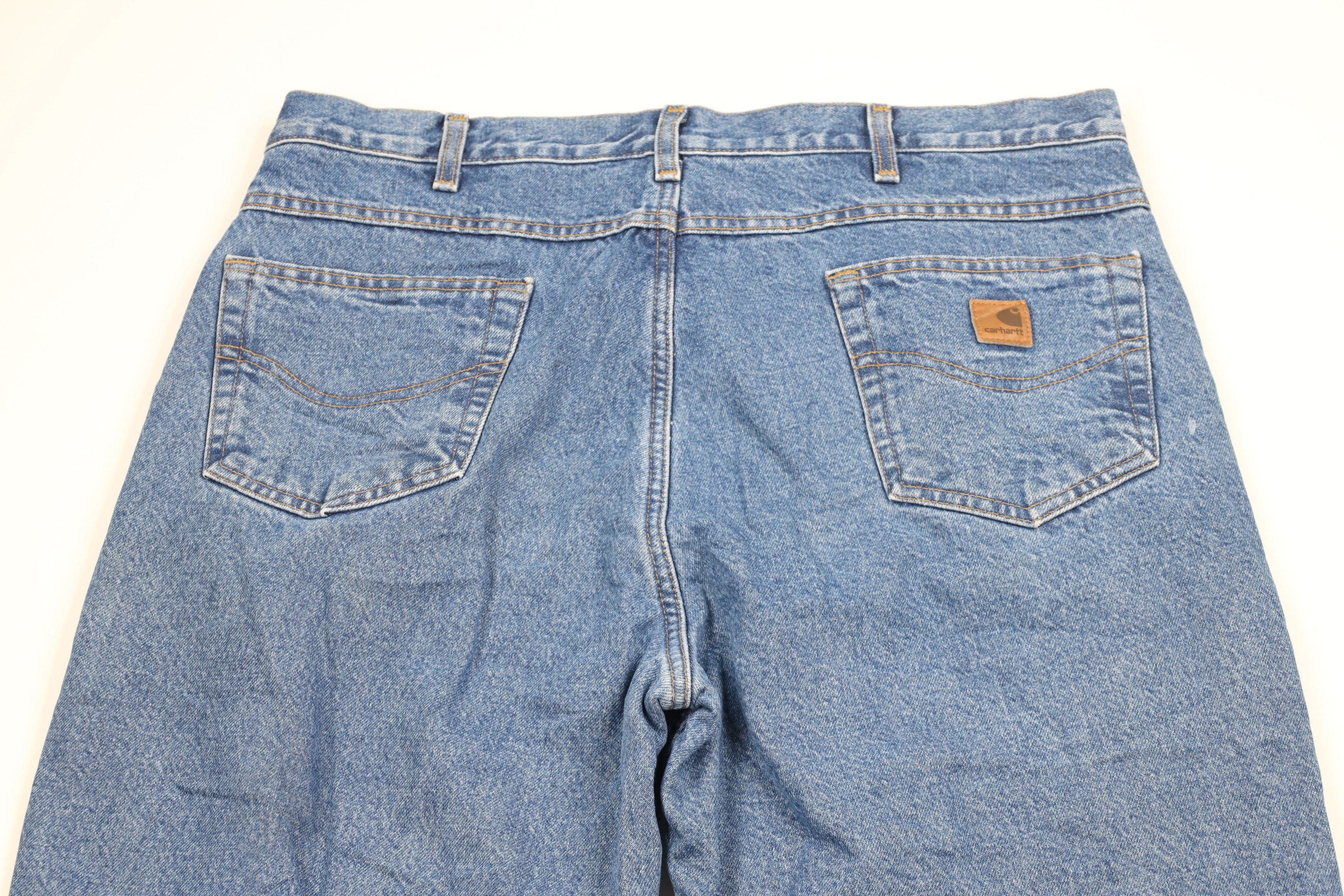 Carhartt × Vintage Vintage Carhartt Fleece Lined Relaxed Fit Denim Jeans Blue Size US 38 / EU 54 - 10 Thumbnail