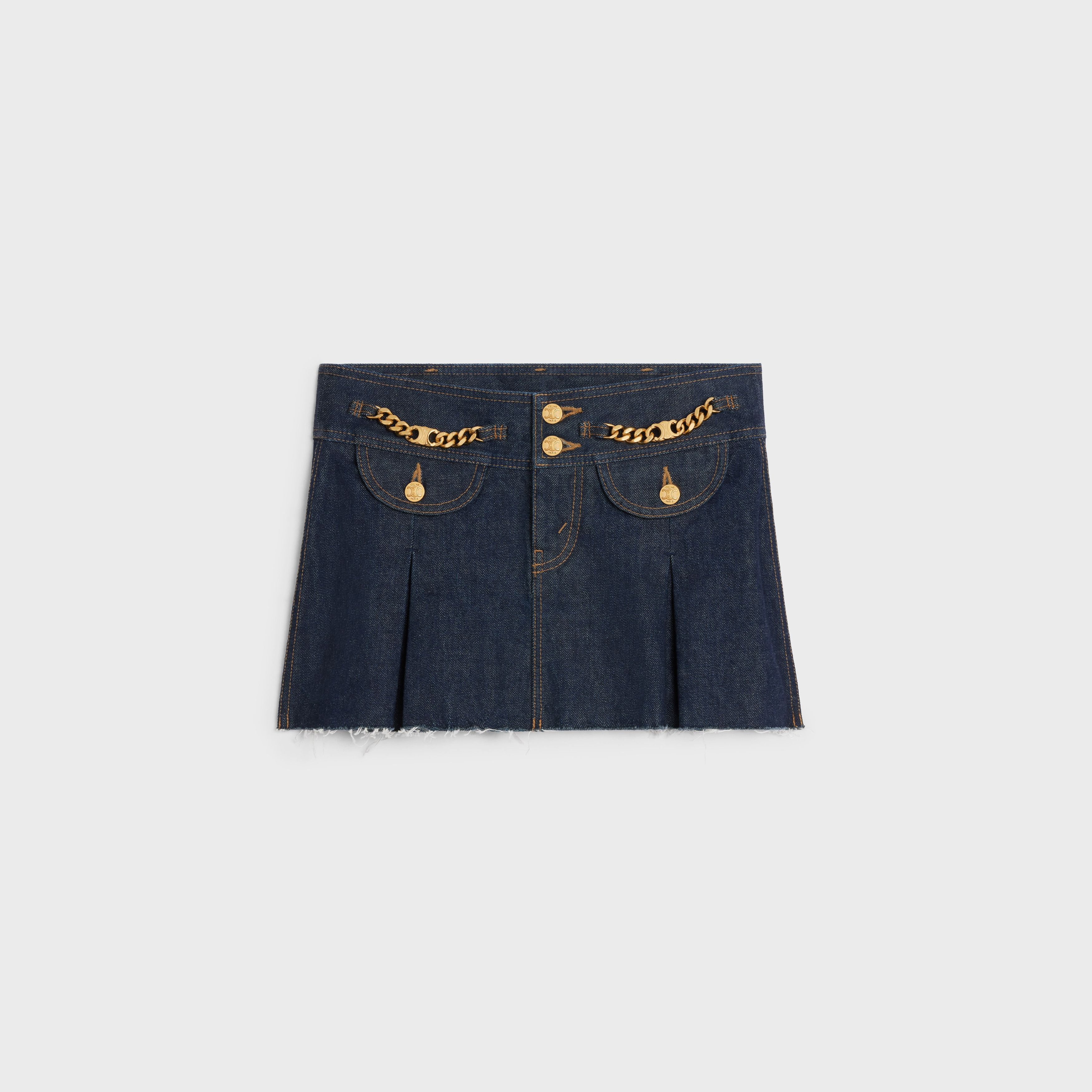 Celine mini skirt in rinsed wash denim Size 30" / US 8 / IT 44 - 1 Thumbnail