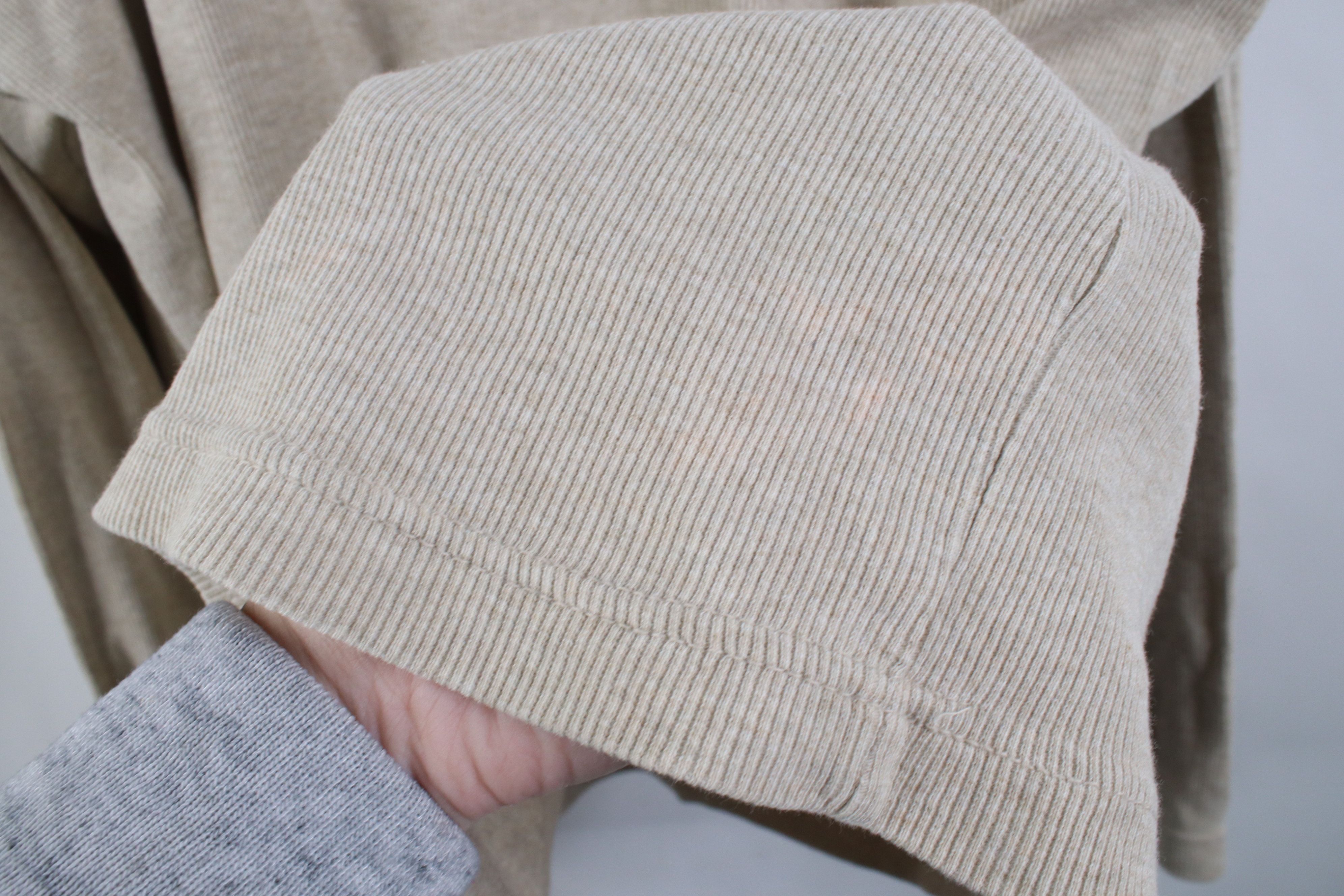 Lee Vintage 90s Y2K Lee Dungarees Knit Henley T-Shirt Beige Size US L / EU 52-54 / 3 - 6 Thumbnail