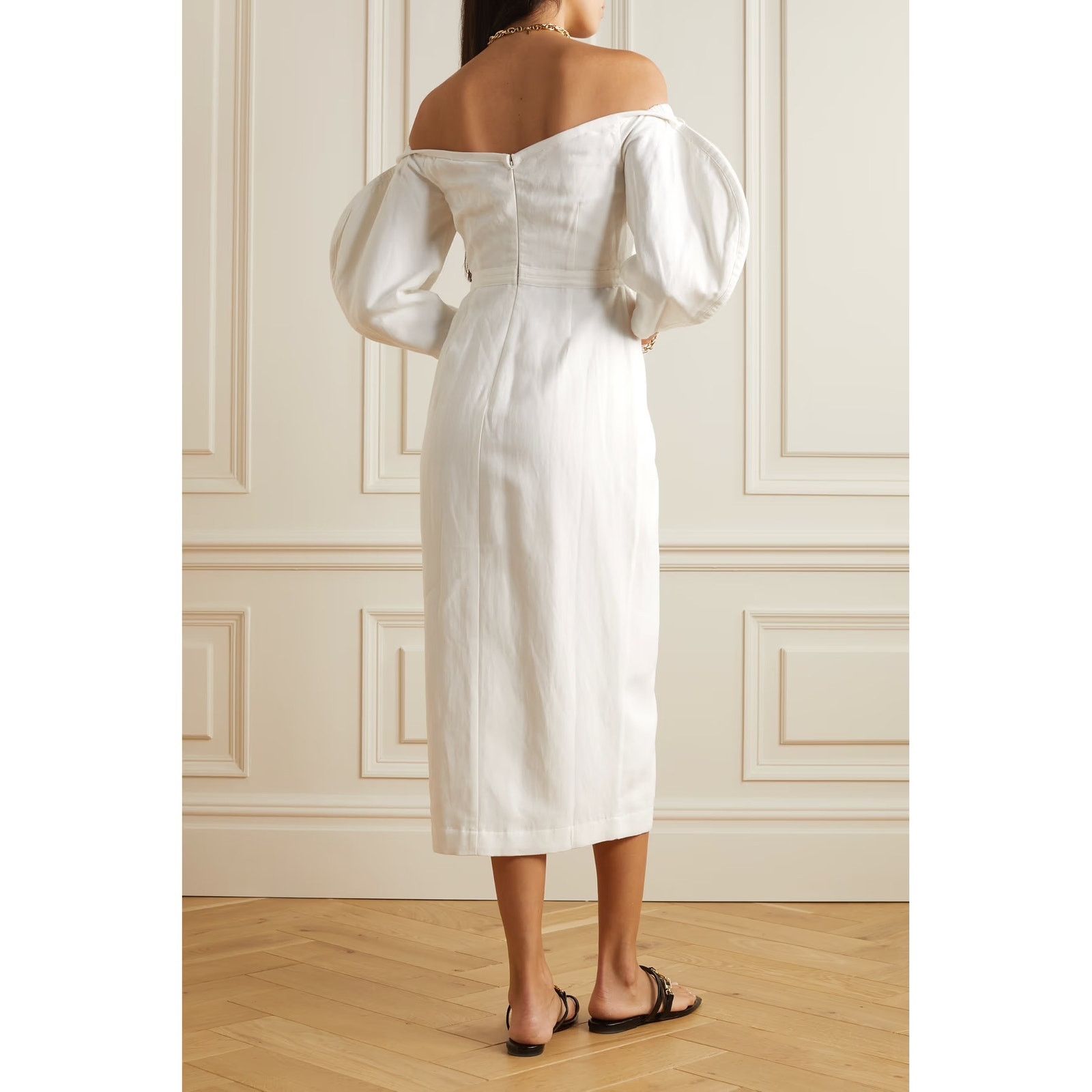 Mara Hoffman Mara Hoffman Leonara puff sleeve midi dress white size 00 Size XXS / US 00 / IT 34 - 16 Thumbnail