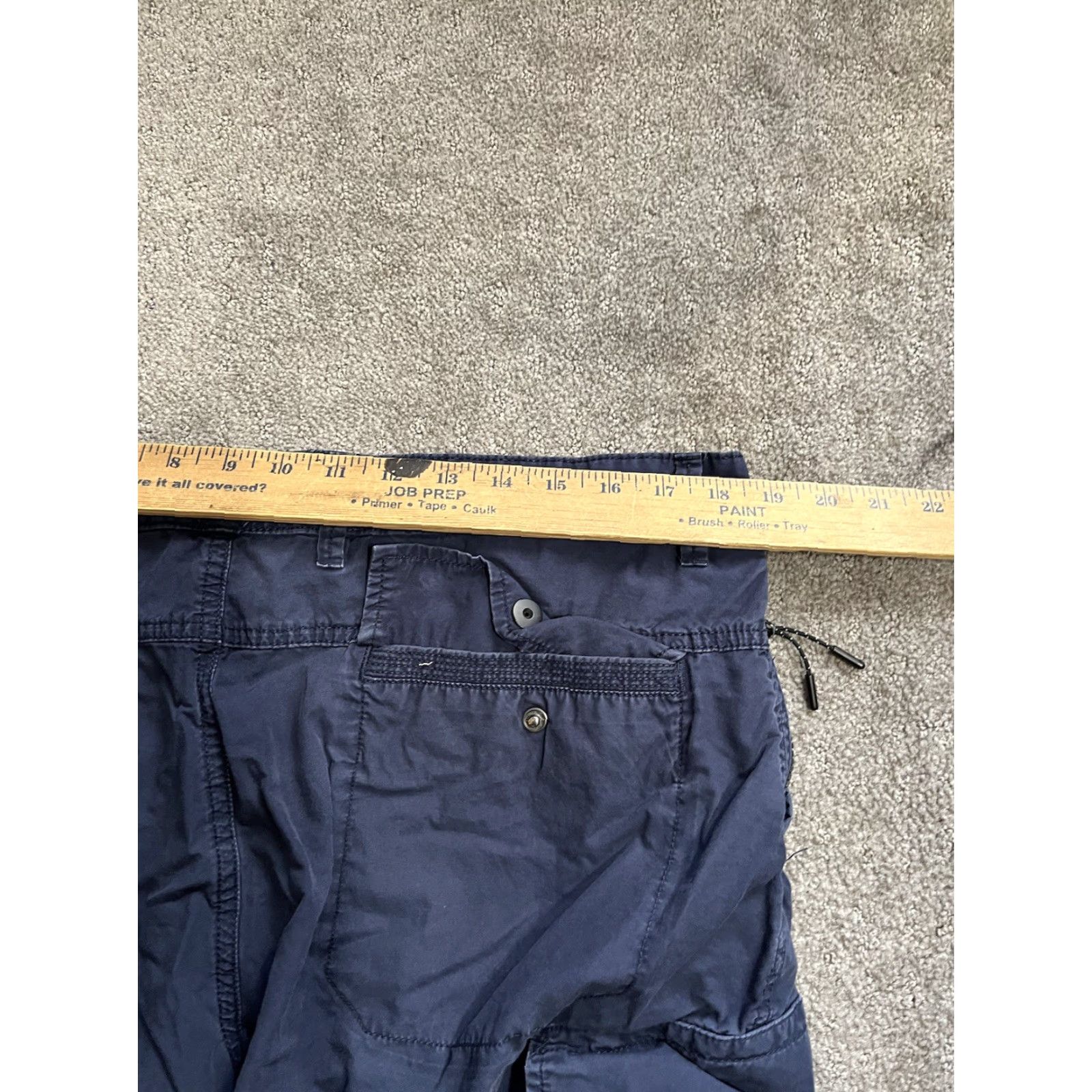 PD&C PD & C Mens Chino Cargo Shorts Size 38 stretch Navy blue Casual Cargo Shorts Mens Regular 38 Navy Blue Logo Size US 38 / EU 54 - 4 Thumbnail