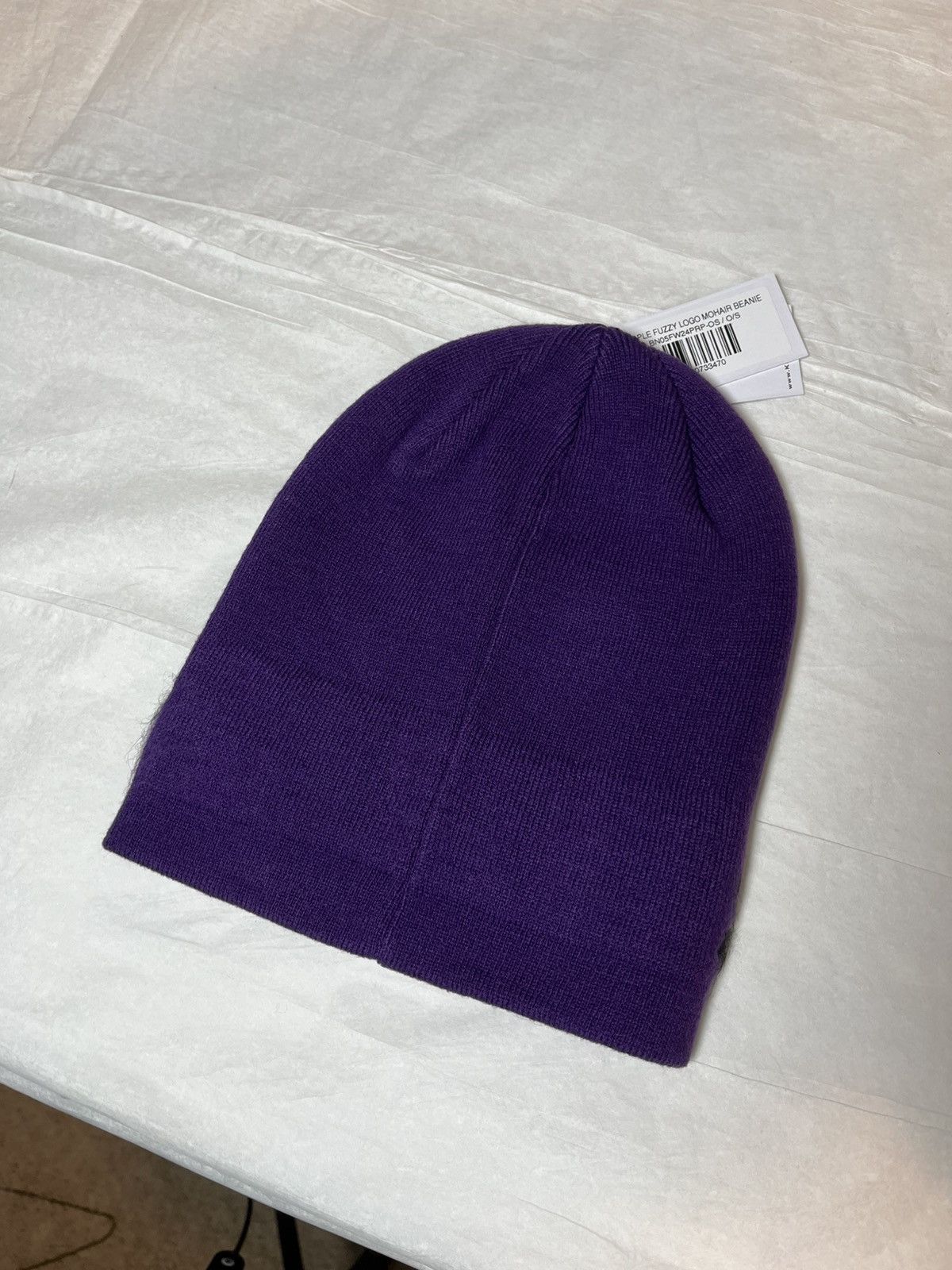 Sp5der Purple Fuzzy Sp5der Mohair Beanie Size ONE SIZE - 2 Thumbnail