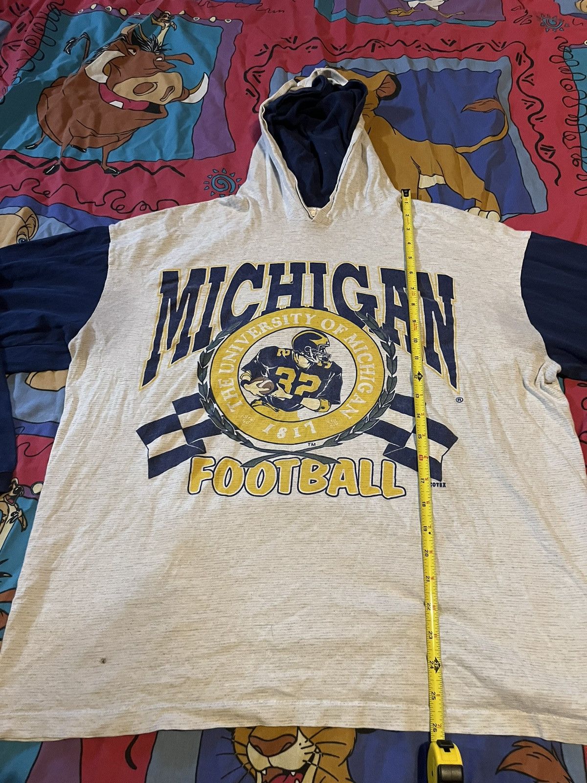 Vintage Vintage 90s Mens Michigan Wolverines Hooded Sweatshirt Size US XL / EU 56 / 4 - 10 Thumbnail