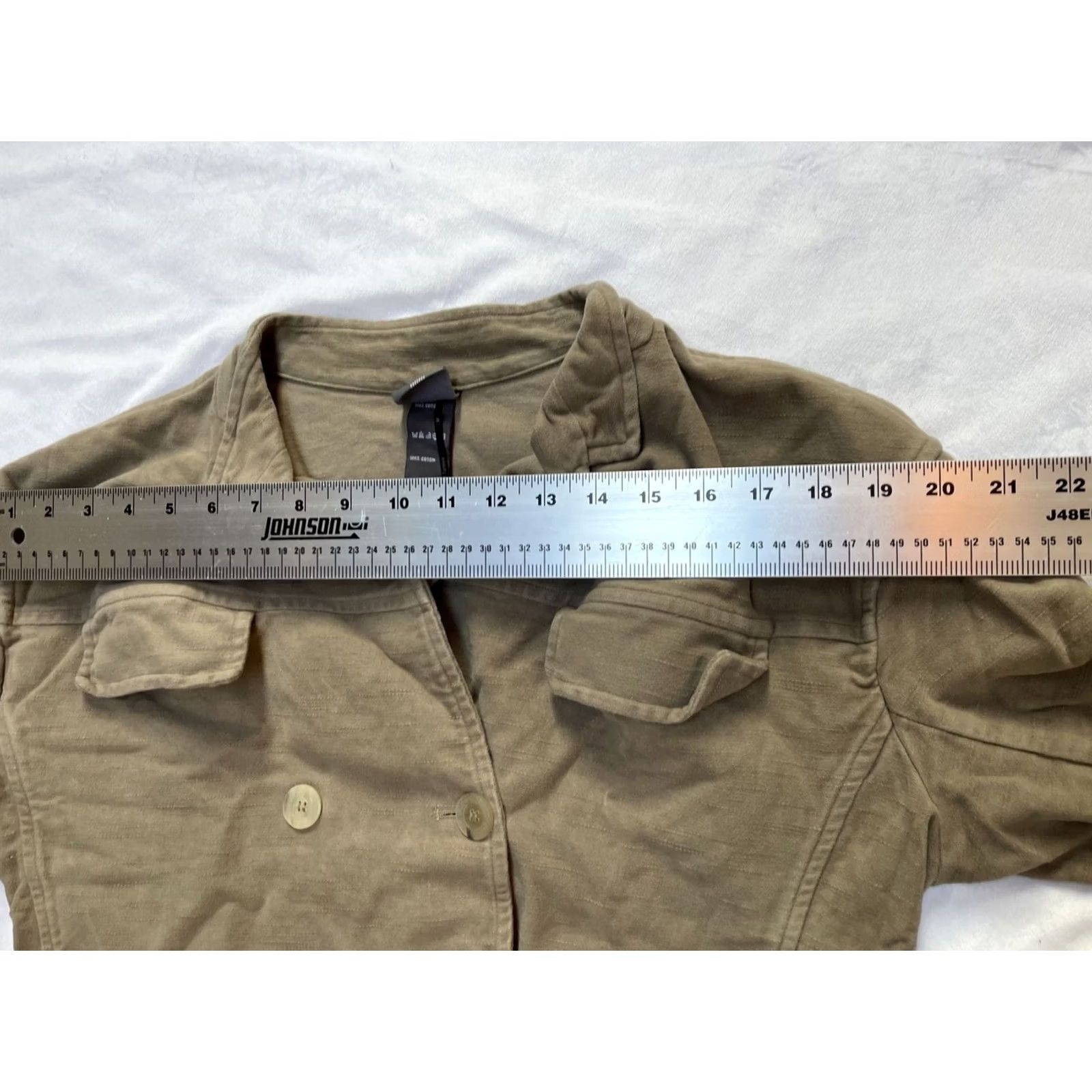 Doublet Lilith Women's Cotton Double Breasted Crop Blazer Jacket Brown Large Lightweight Size L / US 10 / IT 46 - 5 Thumbnail