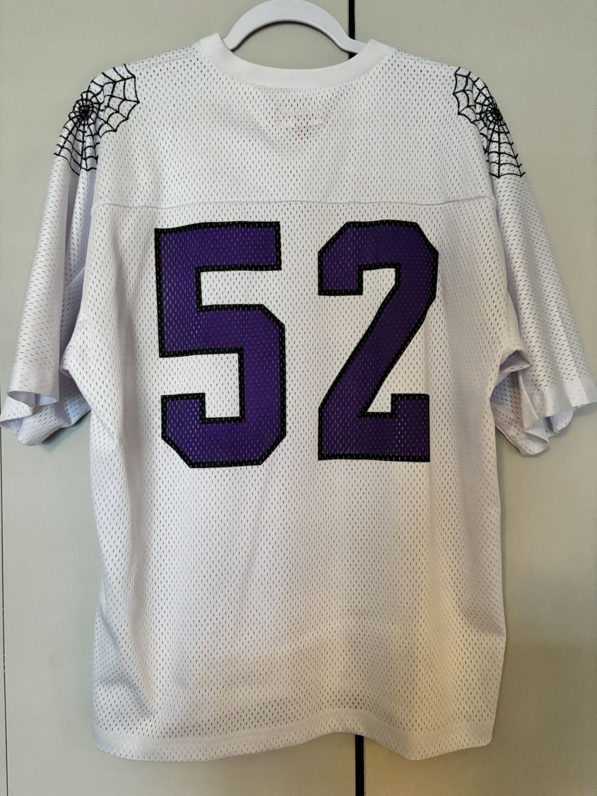 Supreme Spiderweb Football Jersey Small White - www