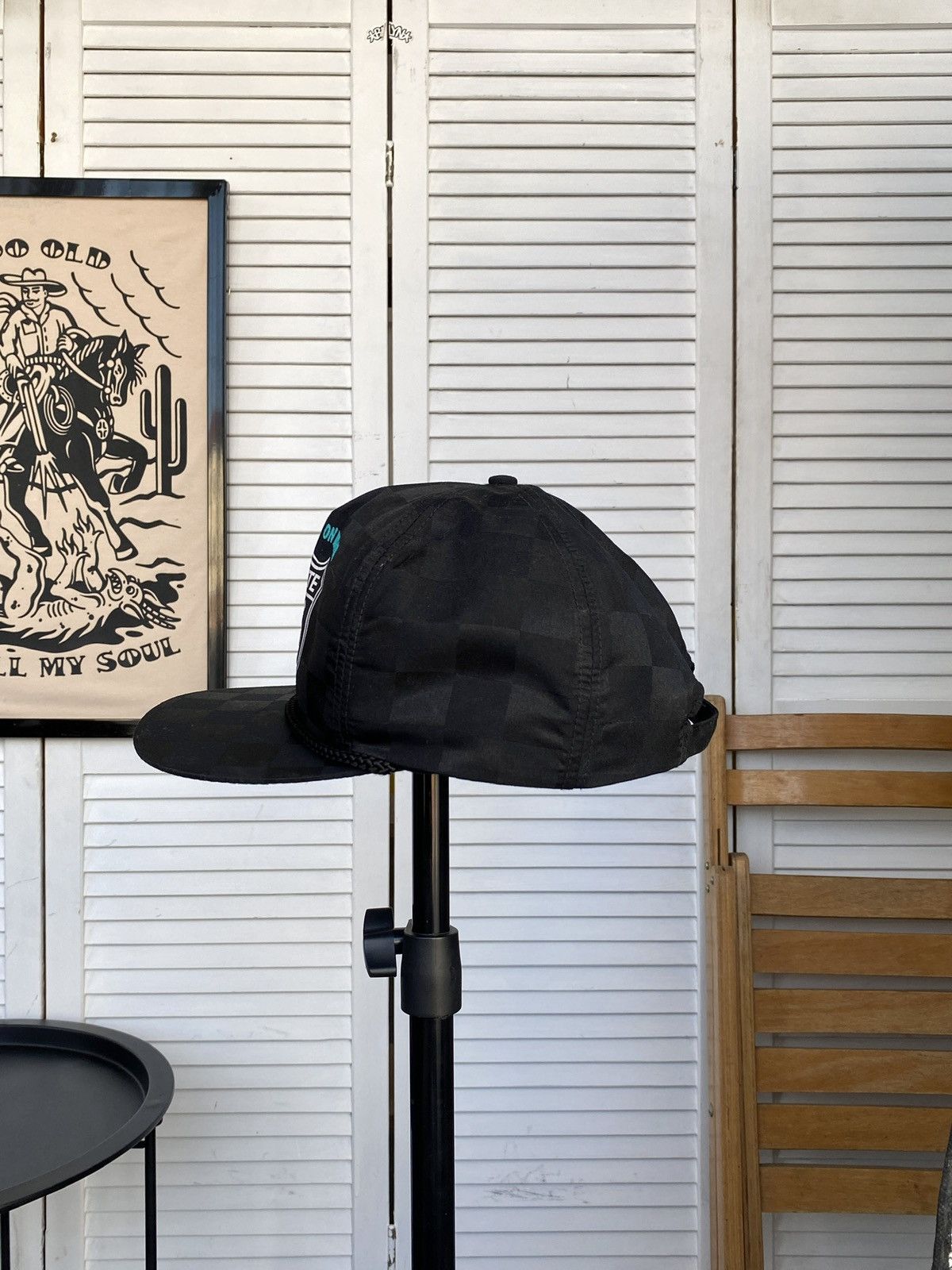 Route 66 × Vintage Vintage Route 66 Trucker Hat Black Chessboard Rope USA Size ONE SIZE - 6 Thumbnail