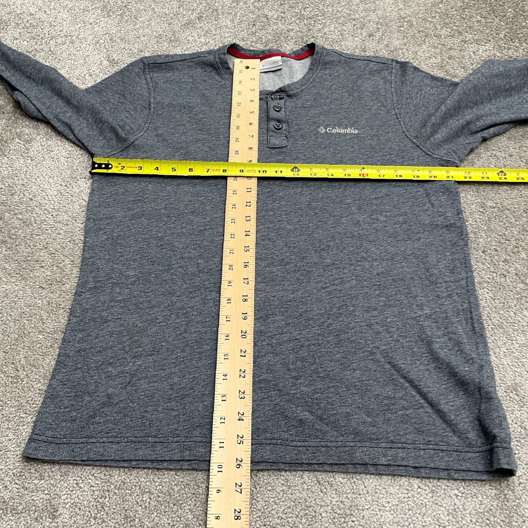 Vintage Columbia Shirt Mens L Gray Long Sleeve Henley Cotton Blend Outdoor Casual Flannel? Size US L / EU 52-54 / 3 - 7 Thumbnail