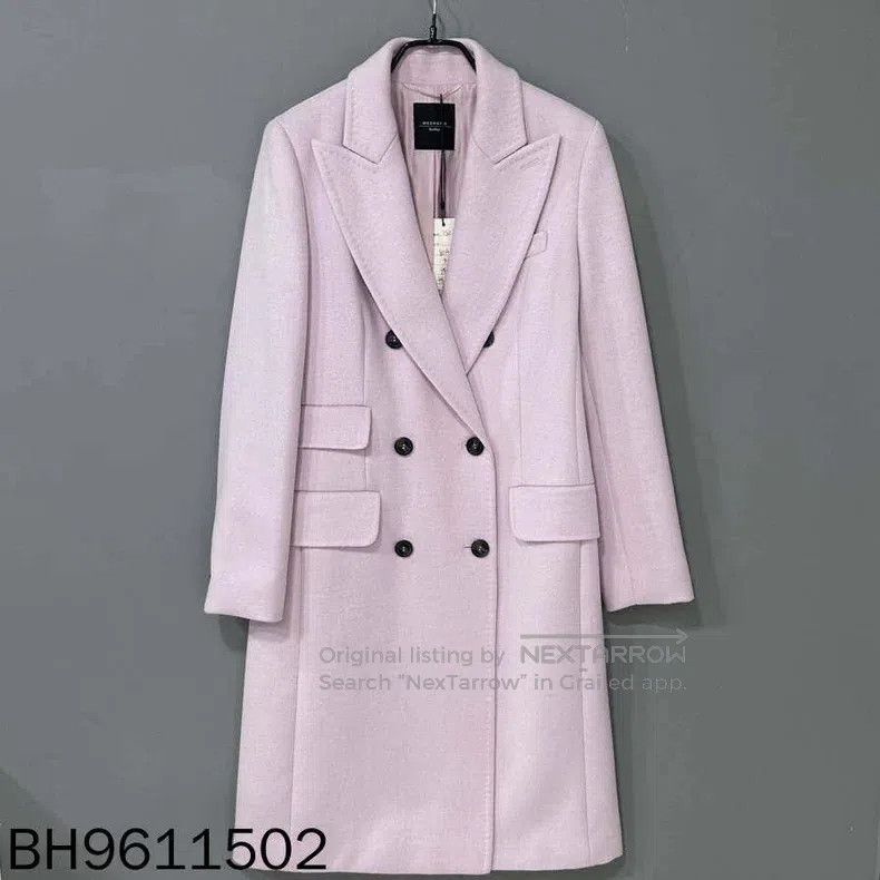 Max Mara Max Mara Eggplant Purple Double-breasted Wool Coat Size XS / US 0-2 / IT 36-38 - 1 Thumbnail