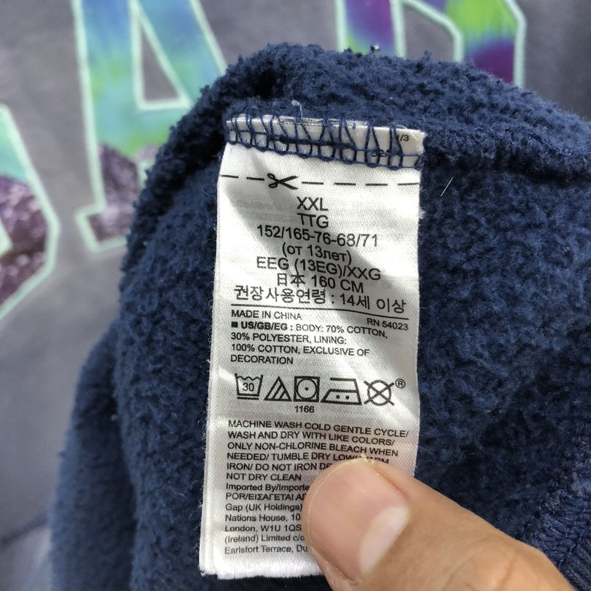Gap × Vintage Gap acid wash hoodie logo embroidery very rare item! Size US S / EU 44-46 / 1 - 6 Thumbnail