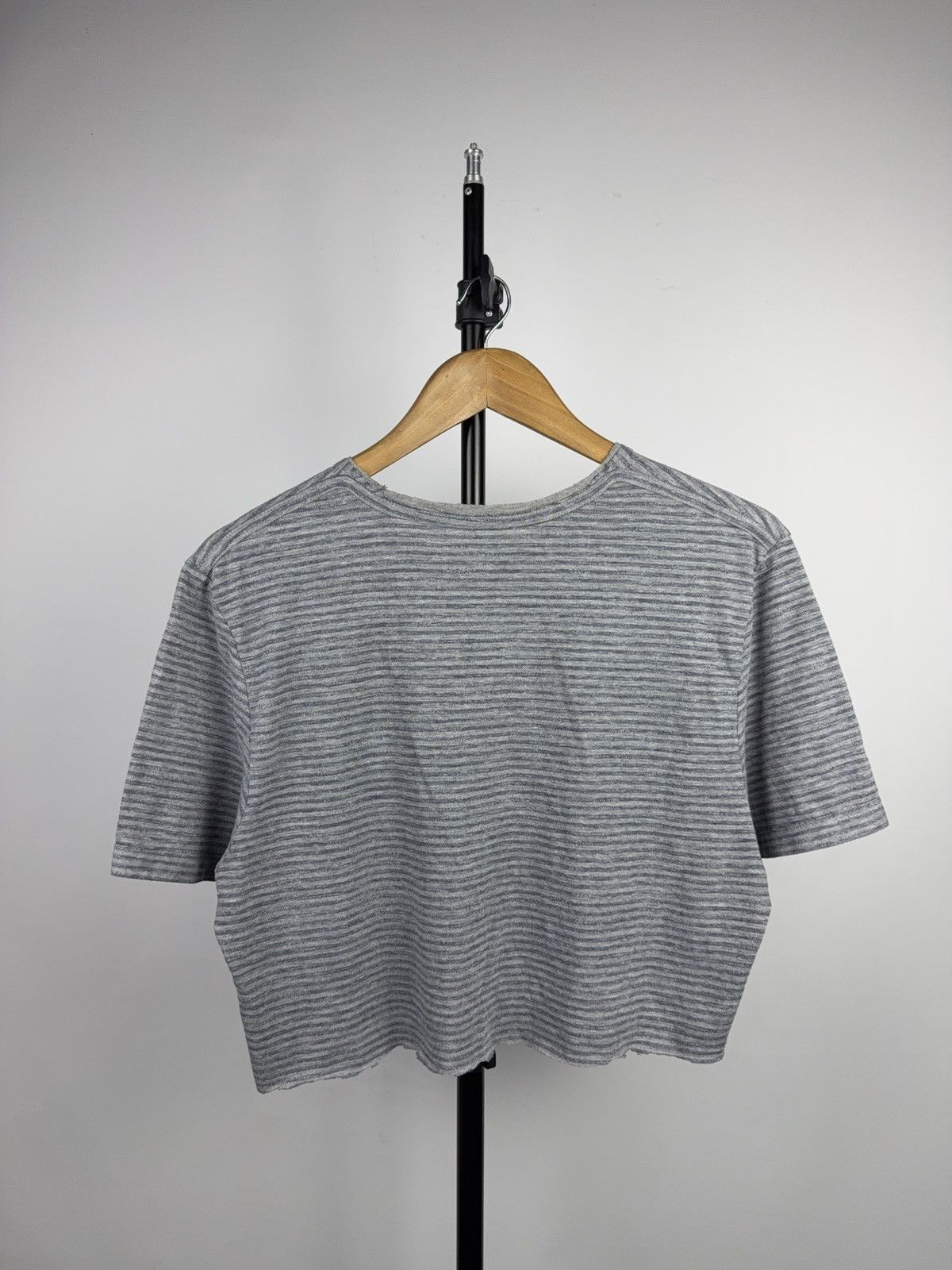 Allsaints Retro 00s Y2K AllSaints Women’s Cropped Boxy Stripe T-Shirt Size L / US 10 / IT 46 - 8 Thumbnail