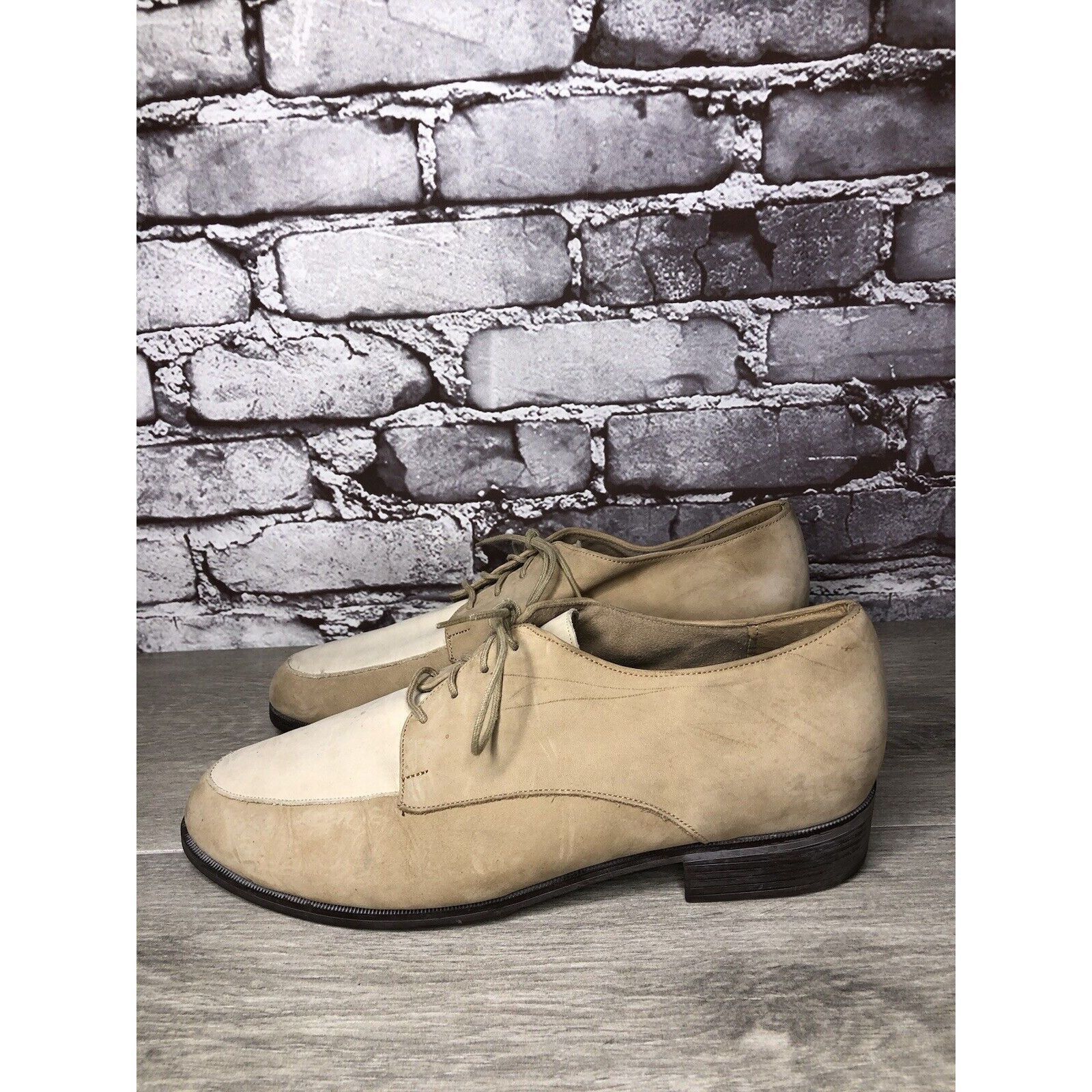 Other MUNRO AMERICAN Beige Nubuck Ivory Suede Oxfords Lace Shoes W Size US 10 / IT 40 - 12 Thumbnail