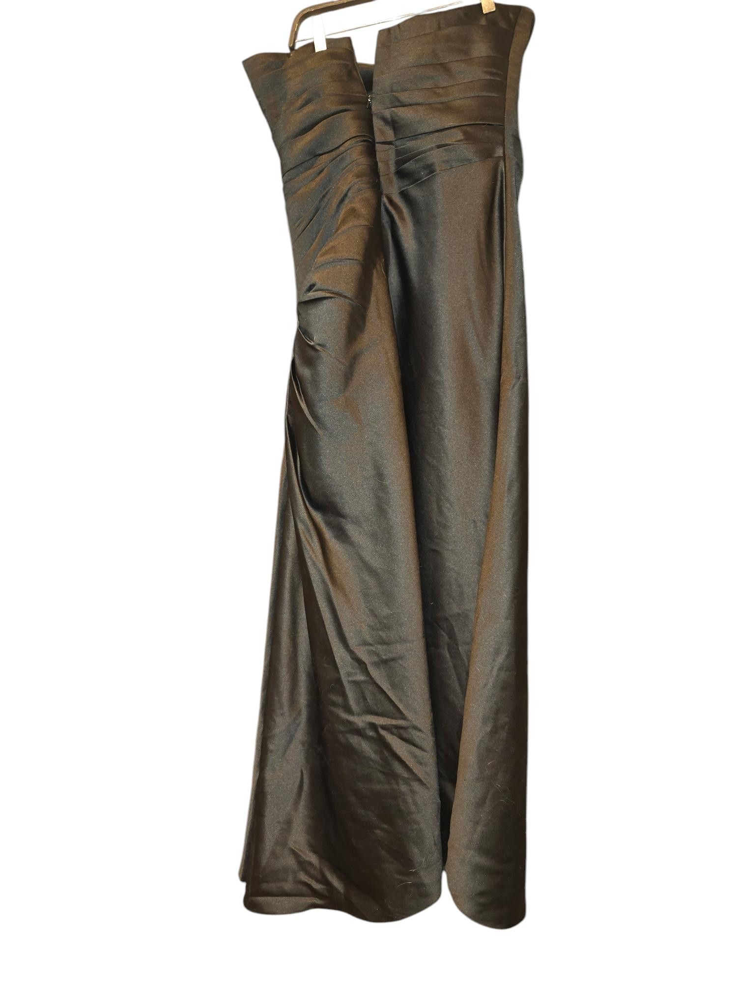 Designer Elegant D'ZAGE Black Strapless Bridesmaid Dress, Size 10 Size L / US 10 / IT 46 - 3 Thumbnail
