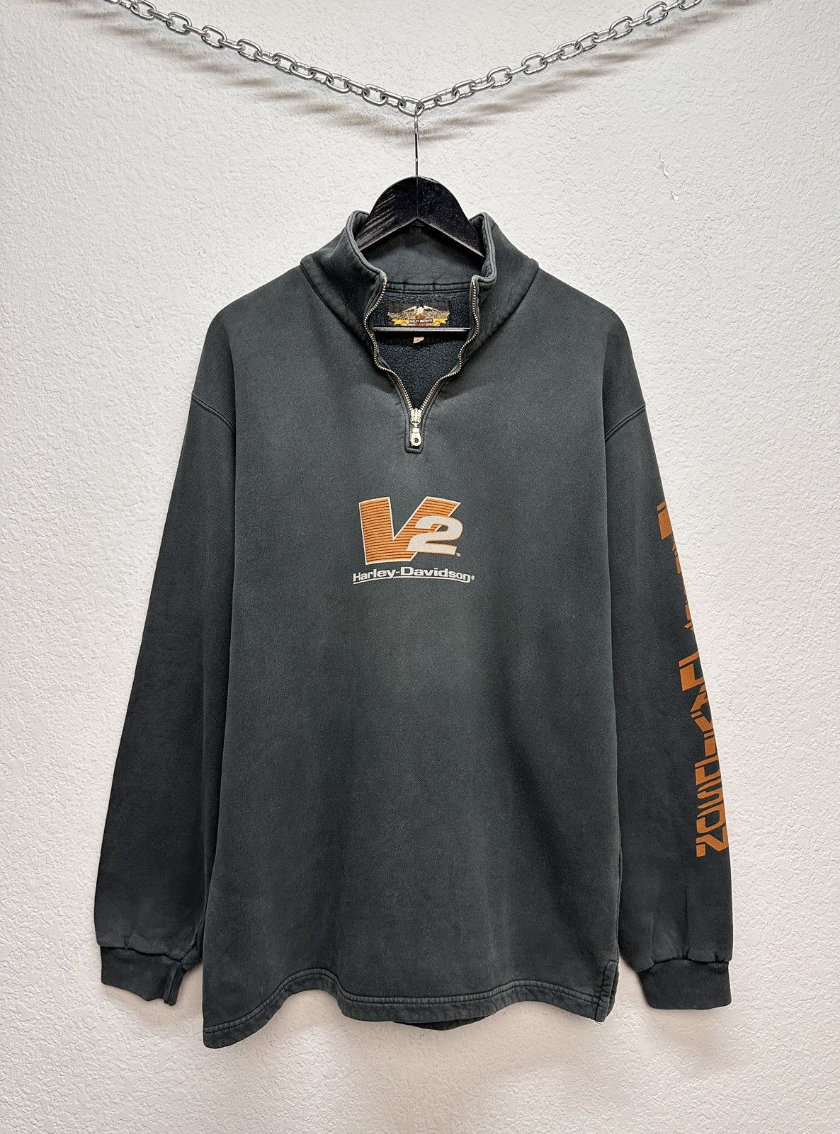 Harley Davidson Rare 🥵 Harley Davidson zip hoodie quarter sweatshirt y2k Size US L / EU 52-54 / 3 - 1 Thumbnail