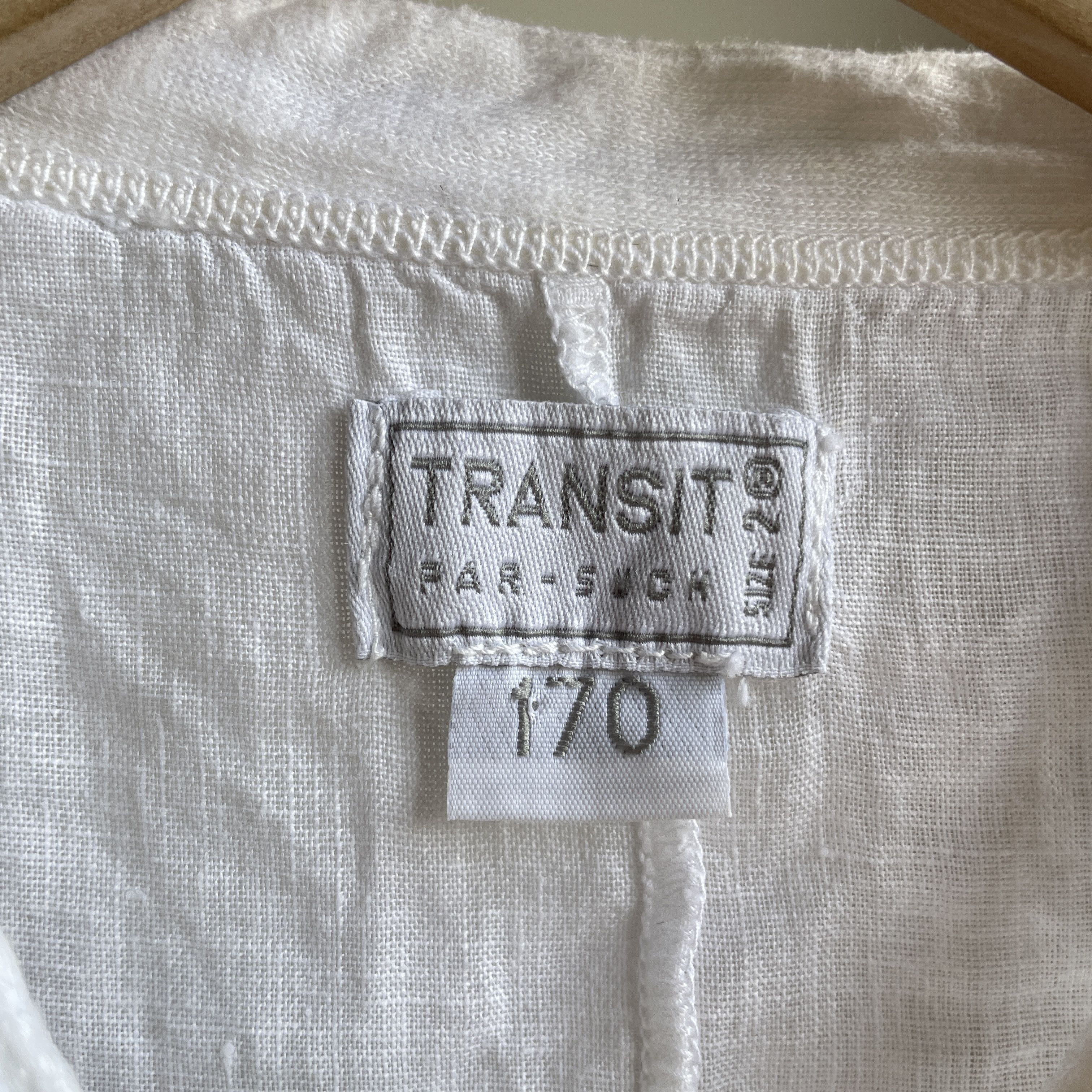 Transit Transit Par Such Womens Pure Linen Collarless Blouse Size 2 Size M / US 6-8 / IT 42-44 - 6 Thumbnail