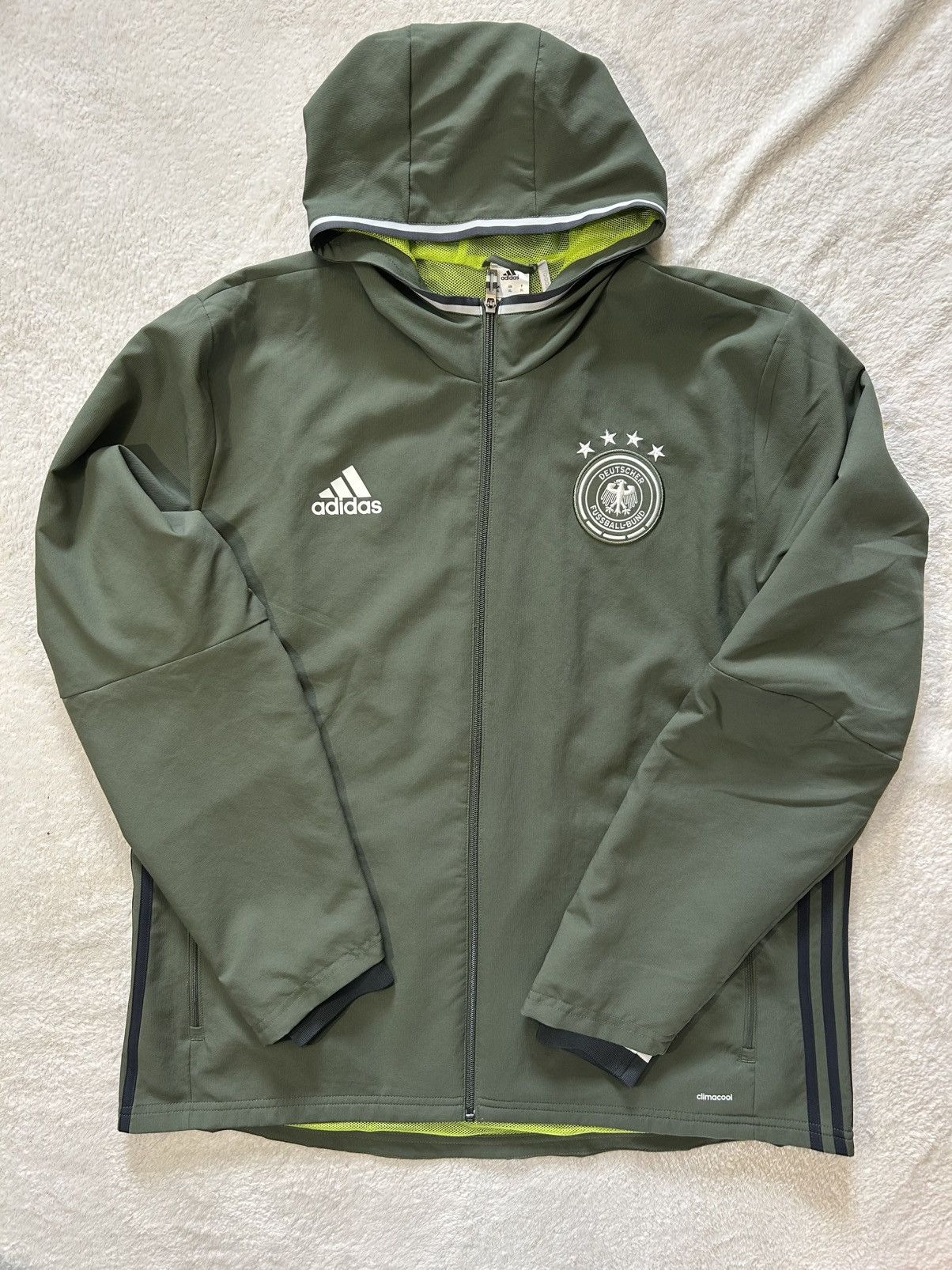 Adidas Germany Adidas 16-17 Football Jacket Soccer Track Hooded XL Size US XL / EU 56 / 4 - 1 Thumbnail
