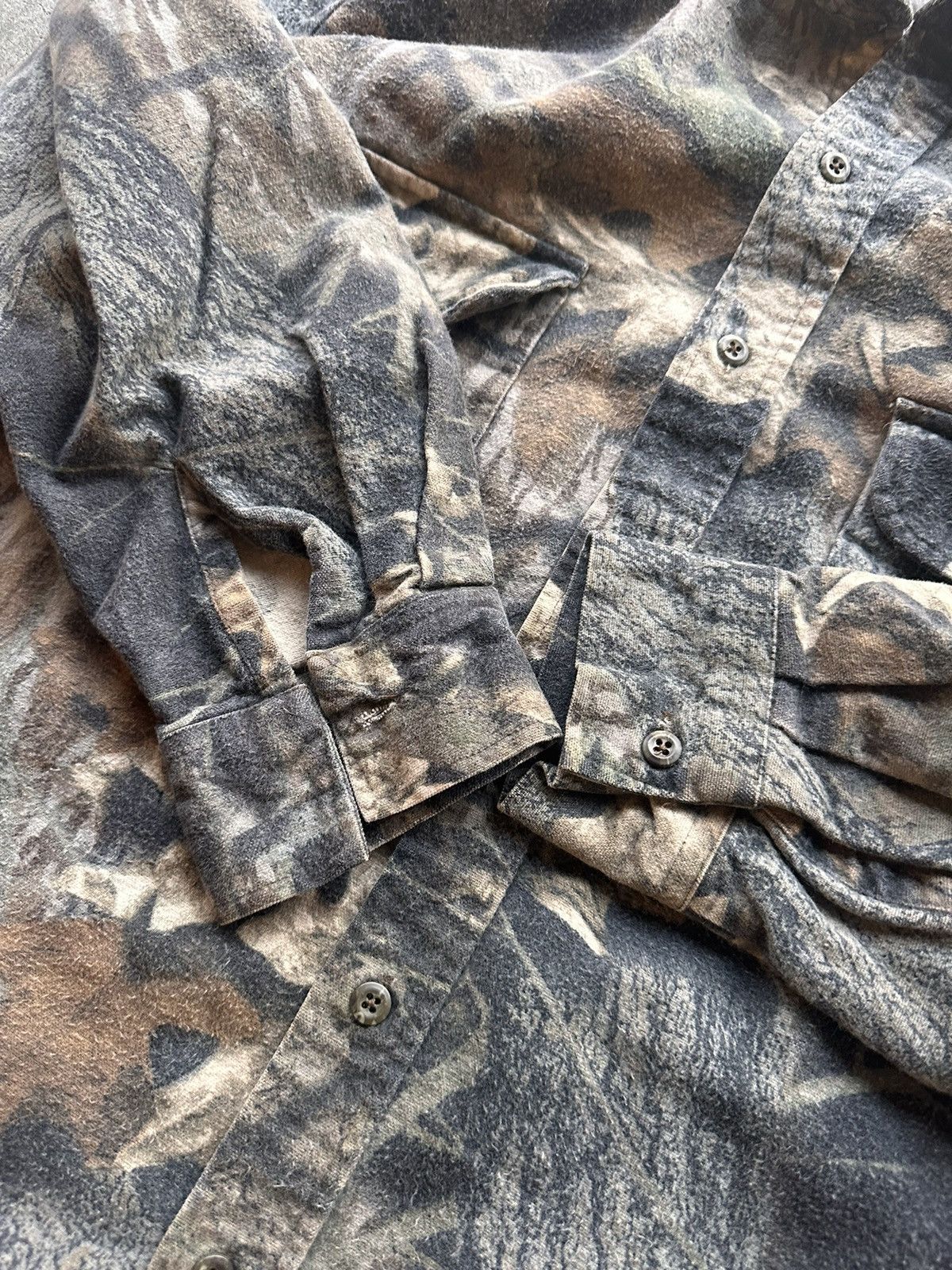 Mossy Oaks × Vintage 90s Mossy Oak Camo Cotton Button-Up Size US M / EU 48-50 / 2 - 6 Thumbnail