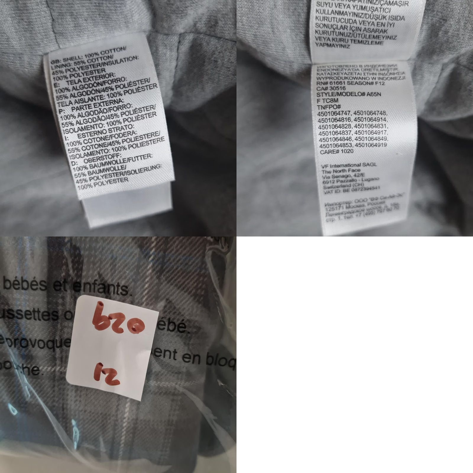 The North Face The North Face Shirt Jacket Mens M Gray Plaid Quilted Snap Lined Cotton Flannel Centered Hem Pockets Logo Vintage No Size US M / EU 48-50 / 2 - 11 Thumbnail