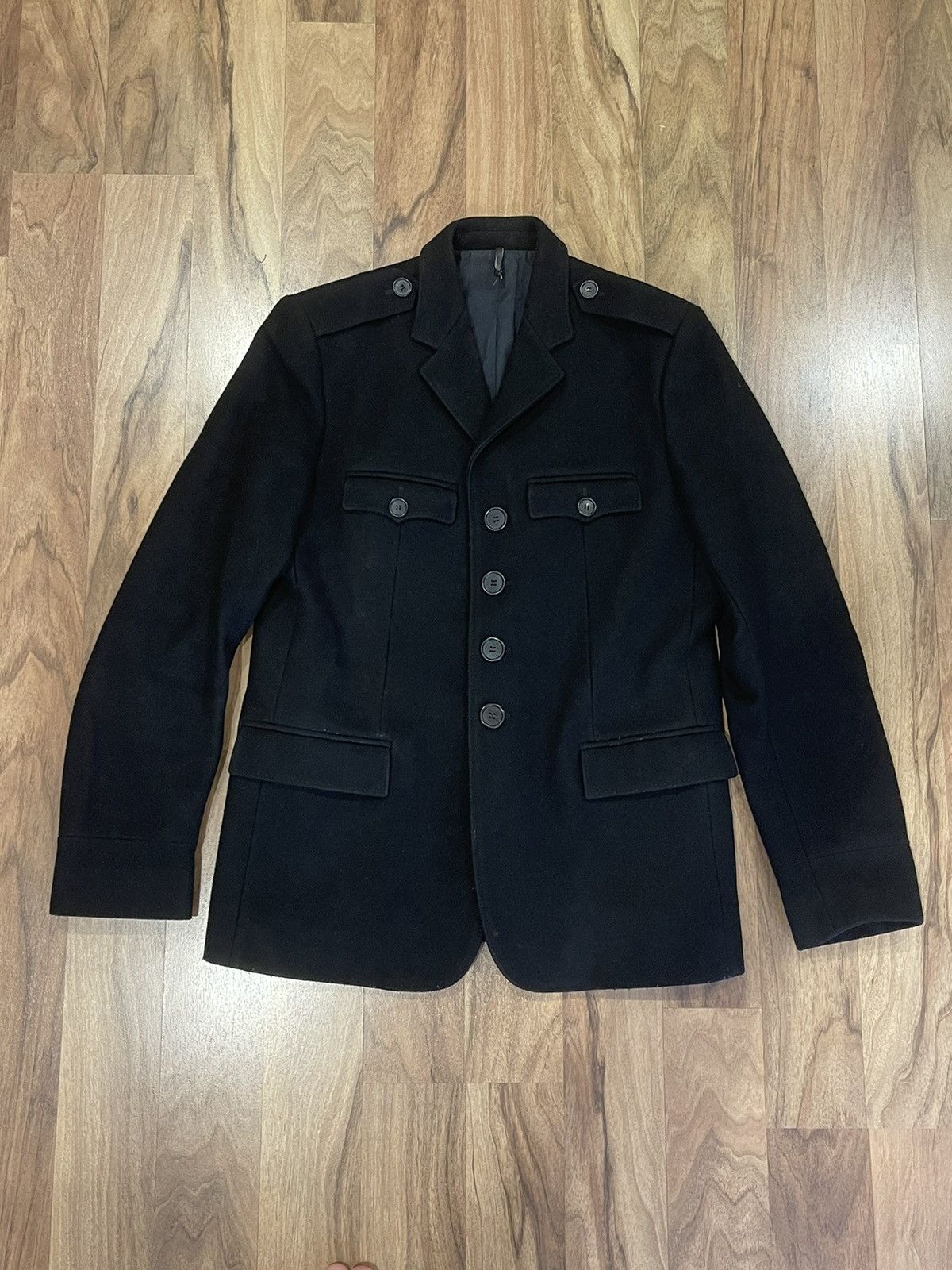 Dior × Hedi Slimane AW06 Dior Homme Hedi Slimane wool duffle peacoat sz52 |  Grailed