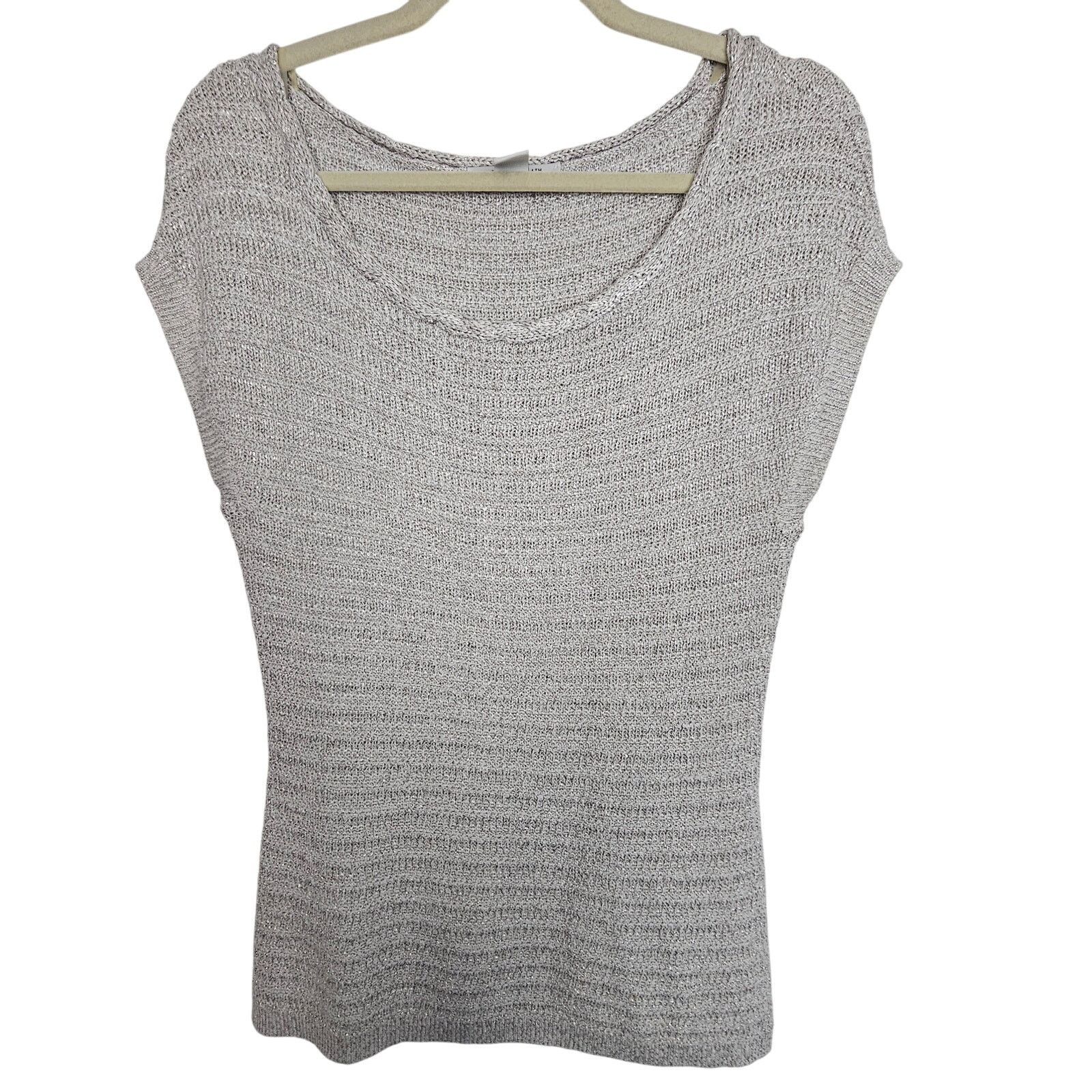 White House Black Market White House Black Market Metallic Knit Pullover Sweater XS Size XS / US 0-2 / IT 36-38 - 2 Thumbnail