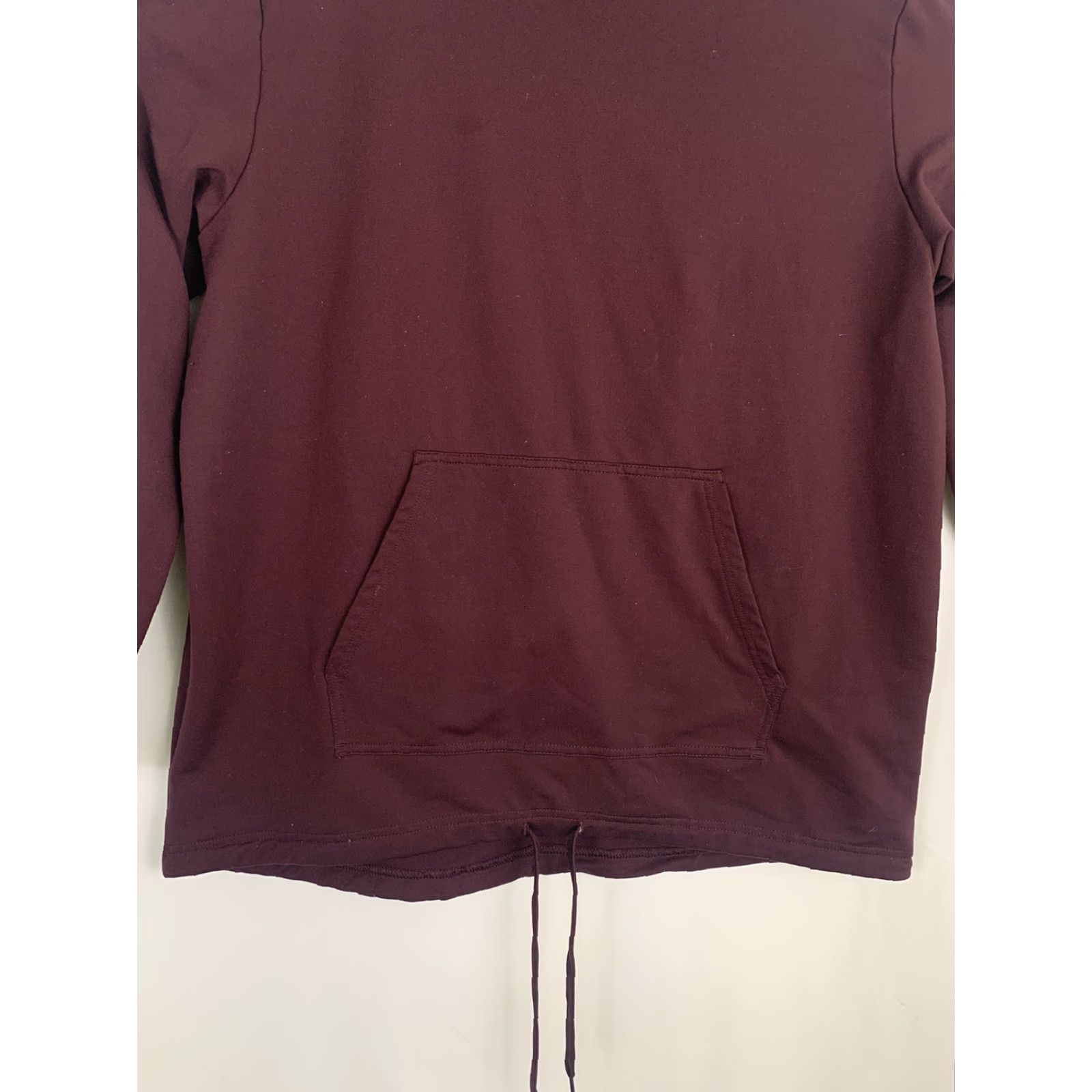 Nike VINTAGE Womens Medium Nike Mock Neck Dri Fit Pullover Long Sleeve Maroon Running Hoodie Size M / US 6-8 / IT 42-44 - 3 Thumbnail