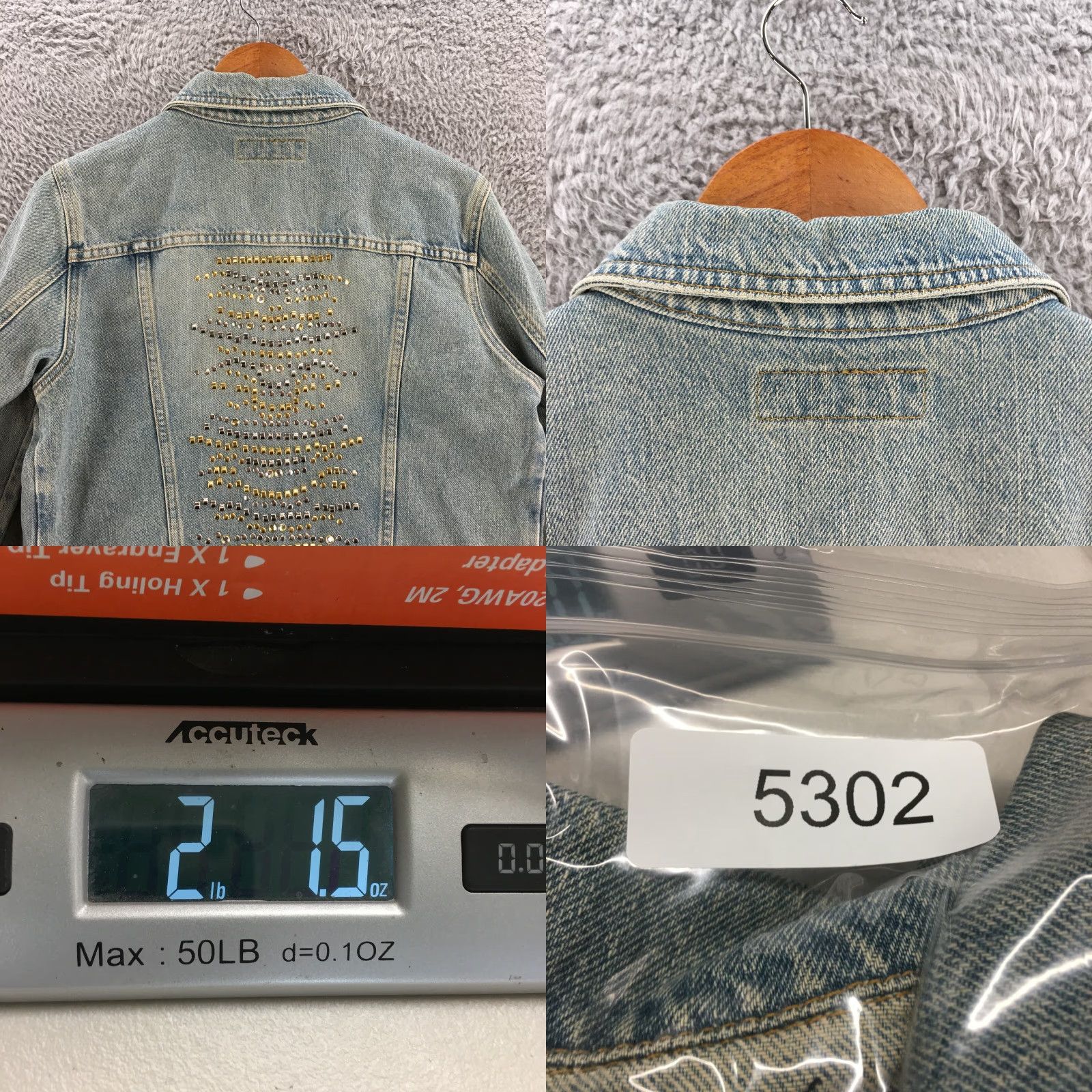 Express Express Jeans Cropped Denim Jacket Womens L Blue Cotton Button Up Front Pockets Size 36" / US 14 / IT 50 - 8 Thumbnail