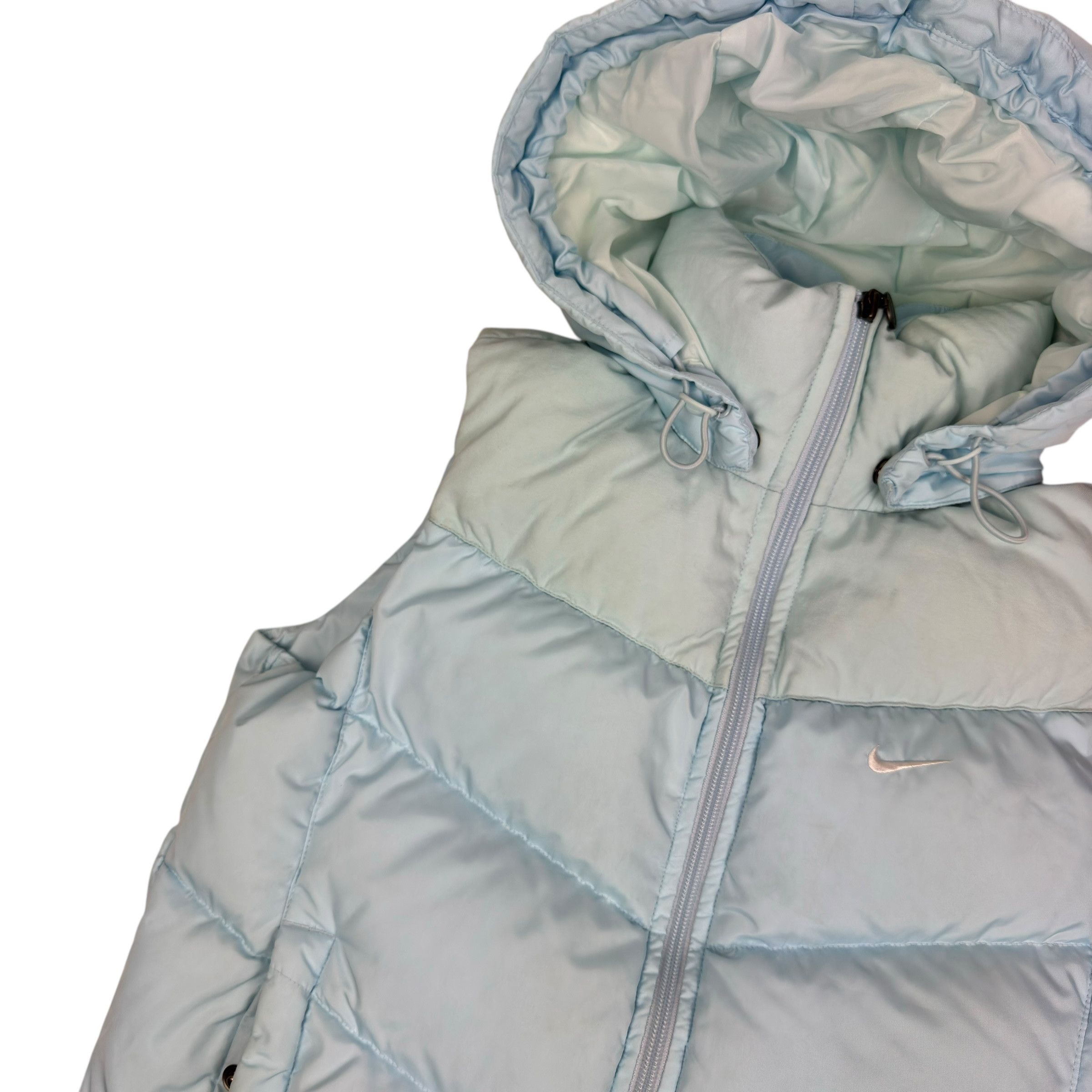 Nike Nike Women's Sky Blue Solo Swoosh Full Zip Puffer Vest Small Size S / US 4 / IT 40 - 3 Thumbnail